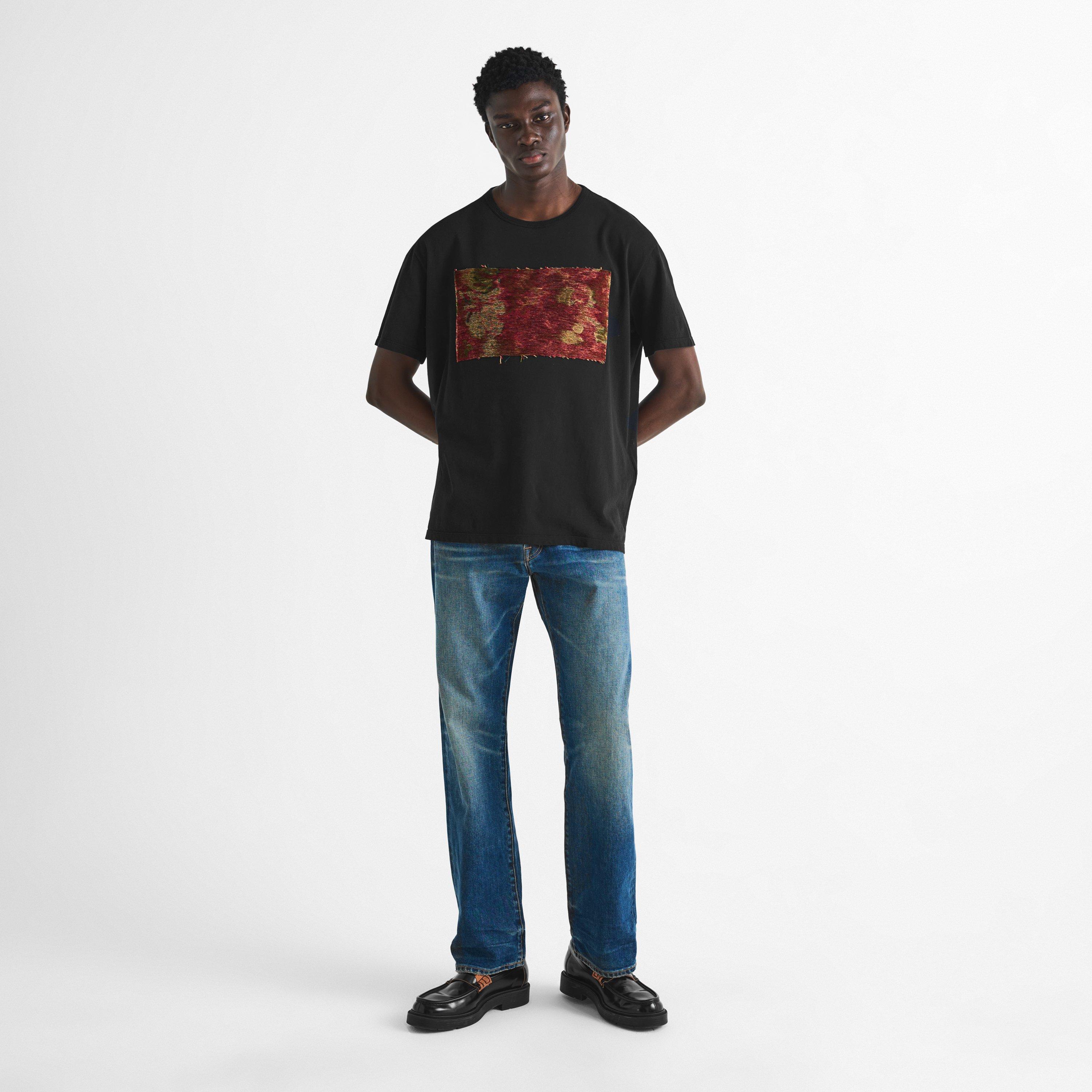 Black - Maison Margiela - Men's Carpet Graphic Cotton Short-Sleeve Crew-Neck T-Shirt - 6