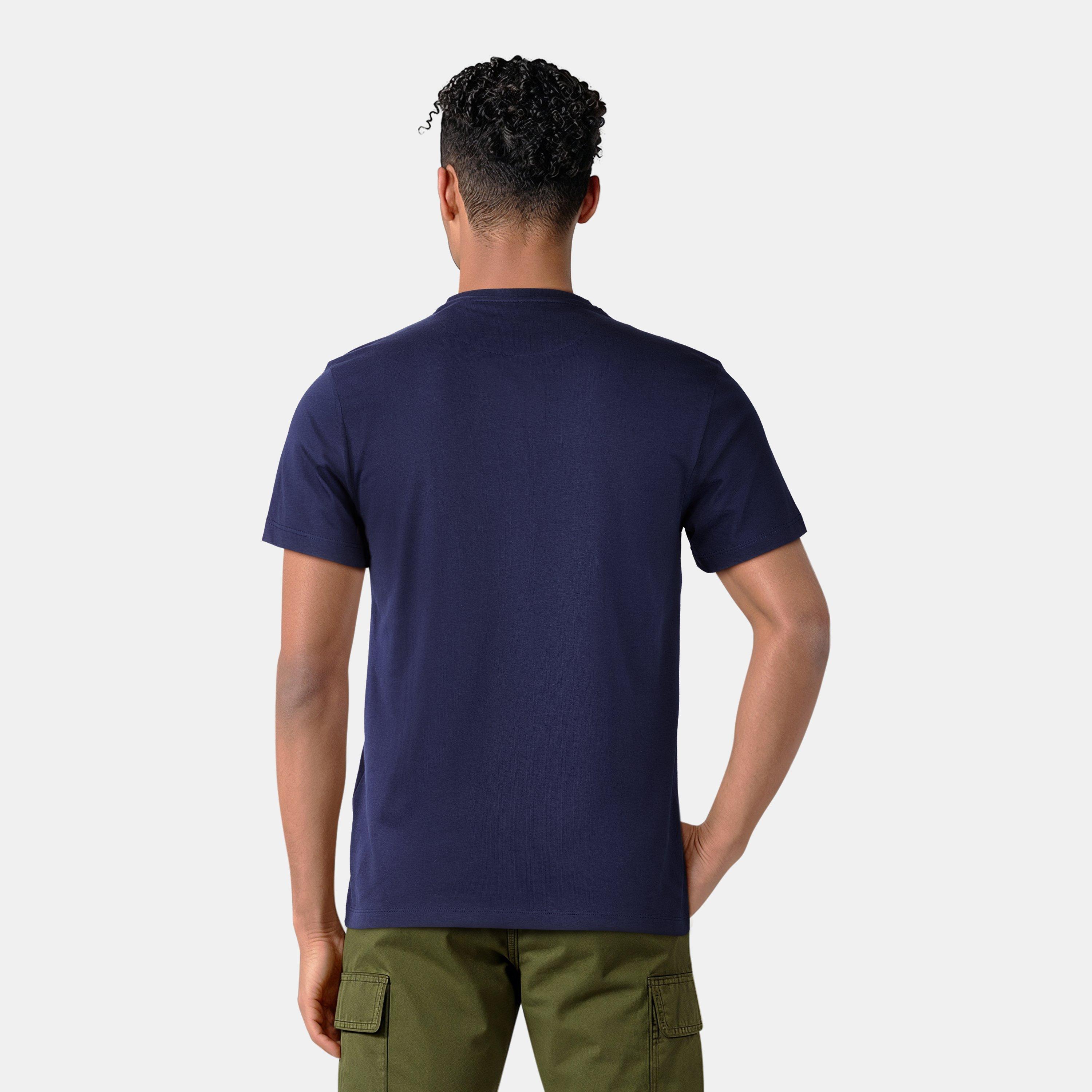 Navy/Wht W190 - Lyle and Scott - Men's Print Pocket Regular Fit T-Shirt - 4
