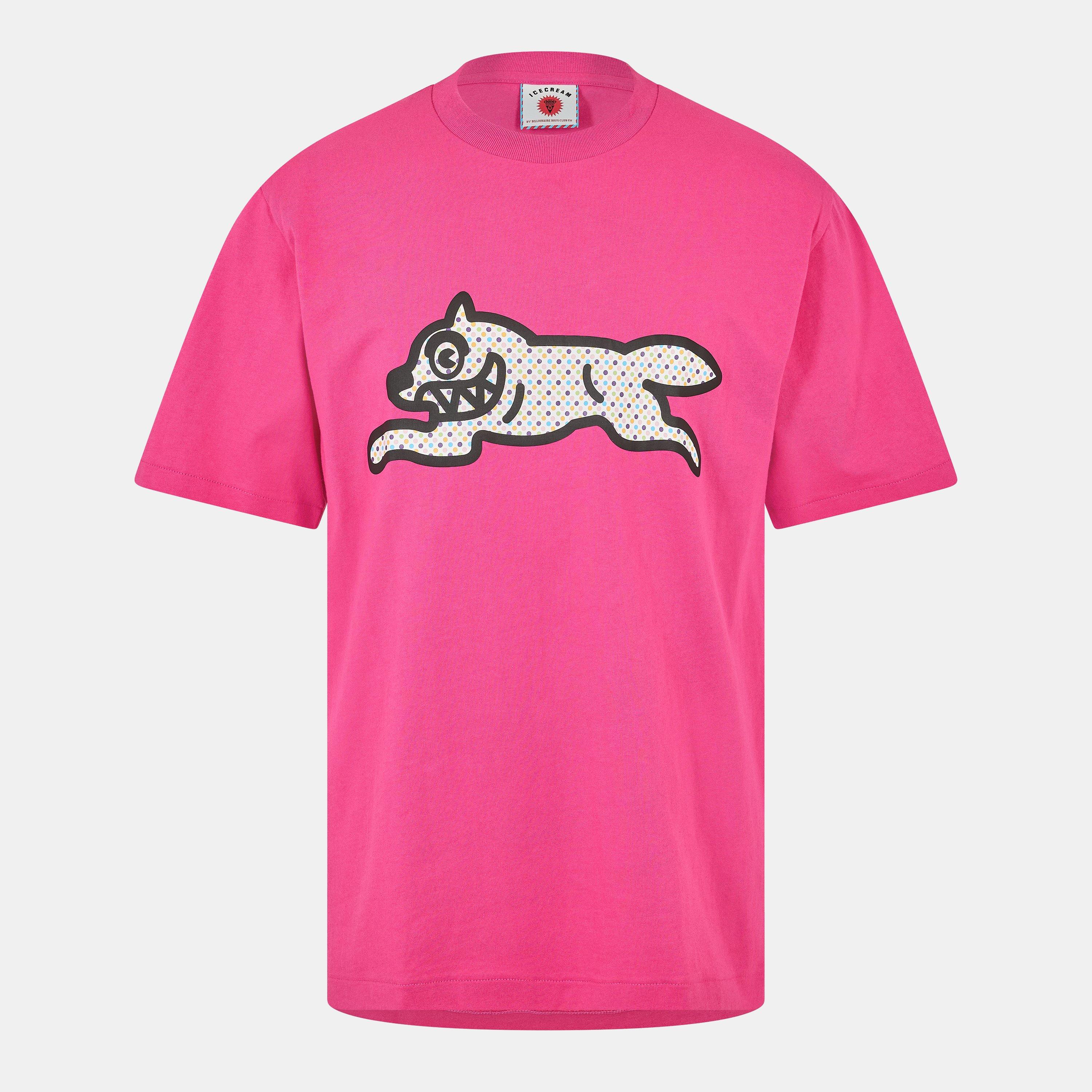 Pink - ICECREAM - Polka Dot Run Dog T-Shirt - 1
