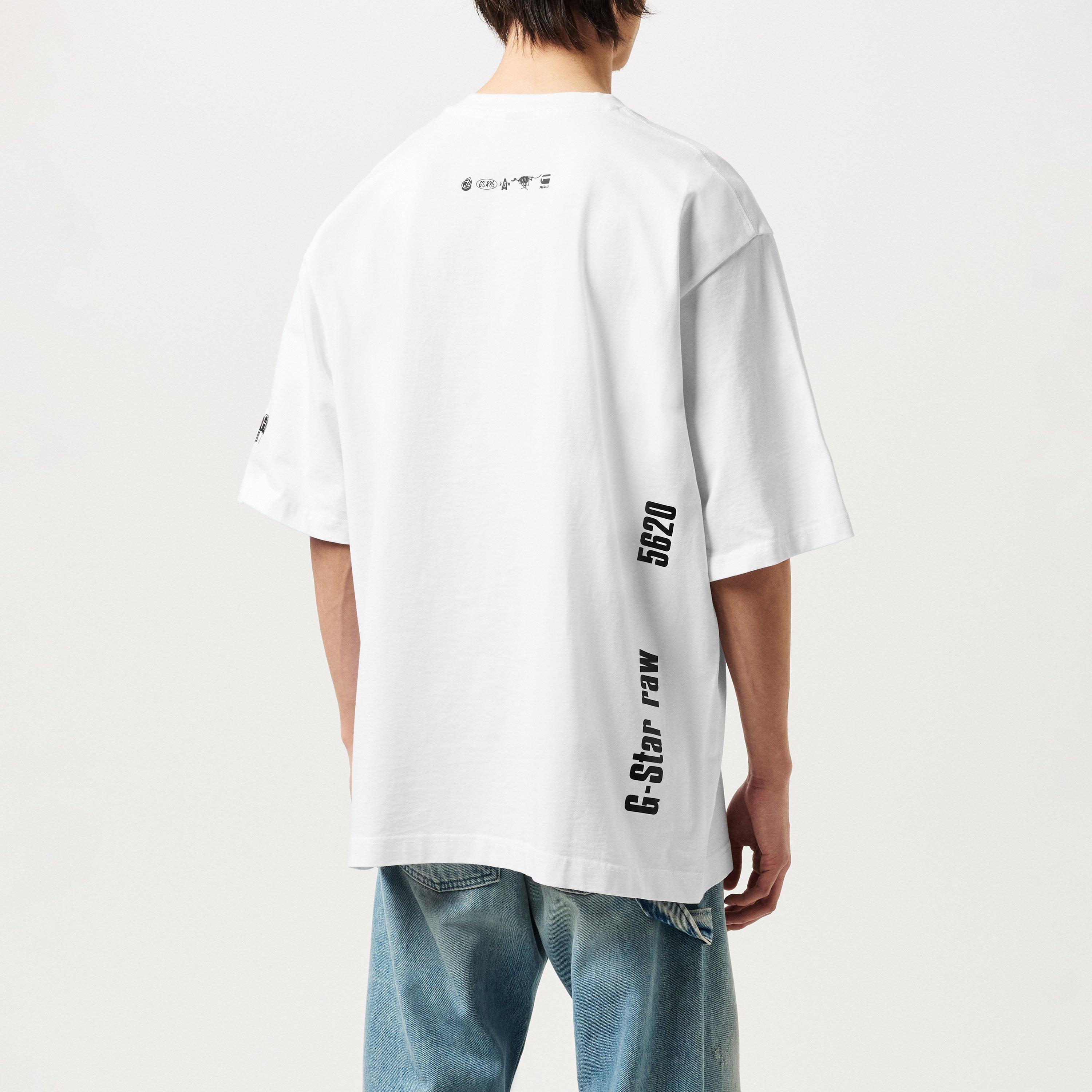 Wht Elwood - G Star - Modelkit Print Boxy T-Shirt - 3