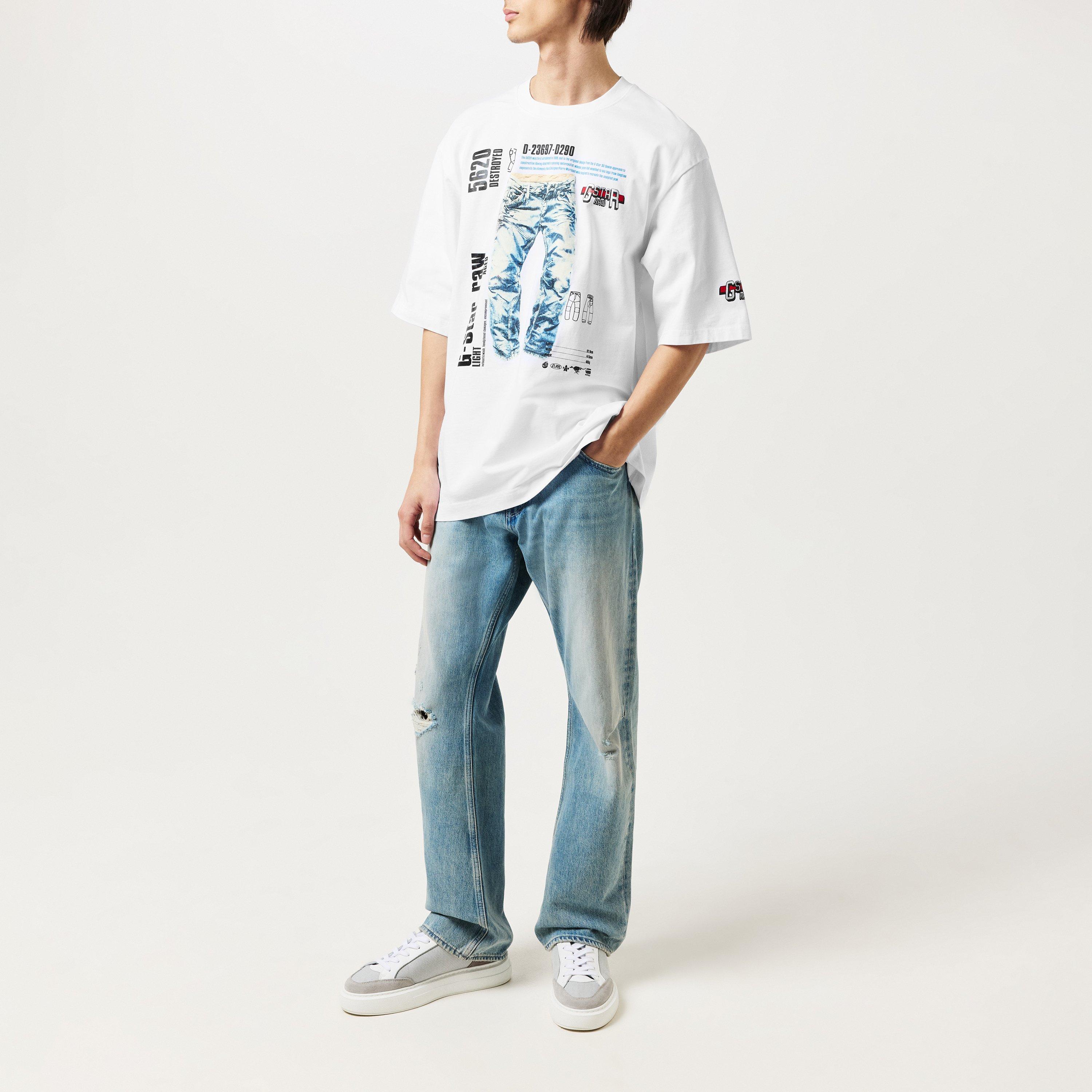 Wht Elwood - G Star - Modelkit Print Boxy T-Shirt - 4