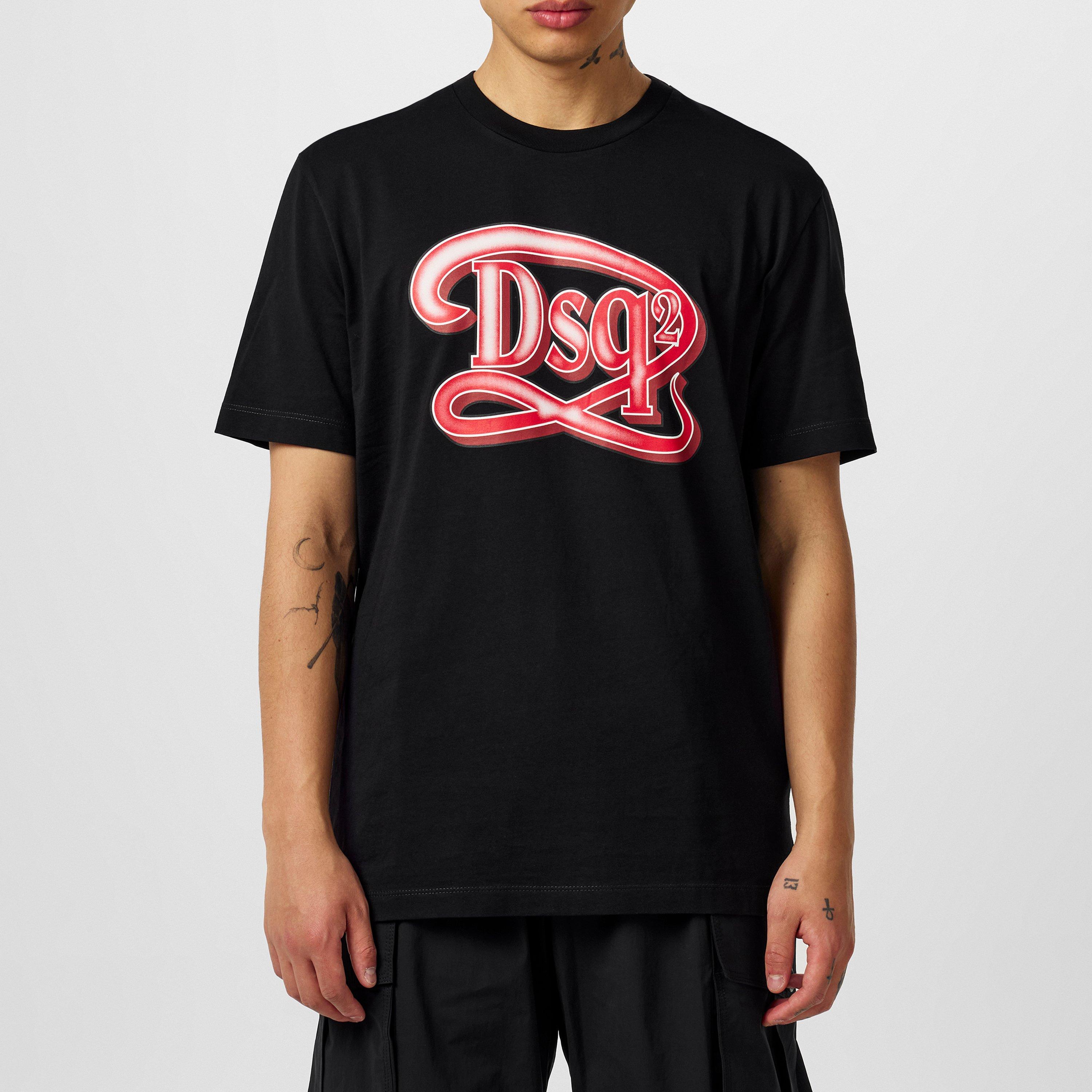 Black - DSquared2 - Logo Print T-Shirt - 3