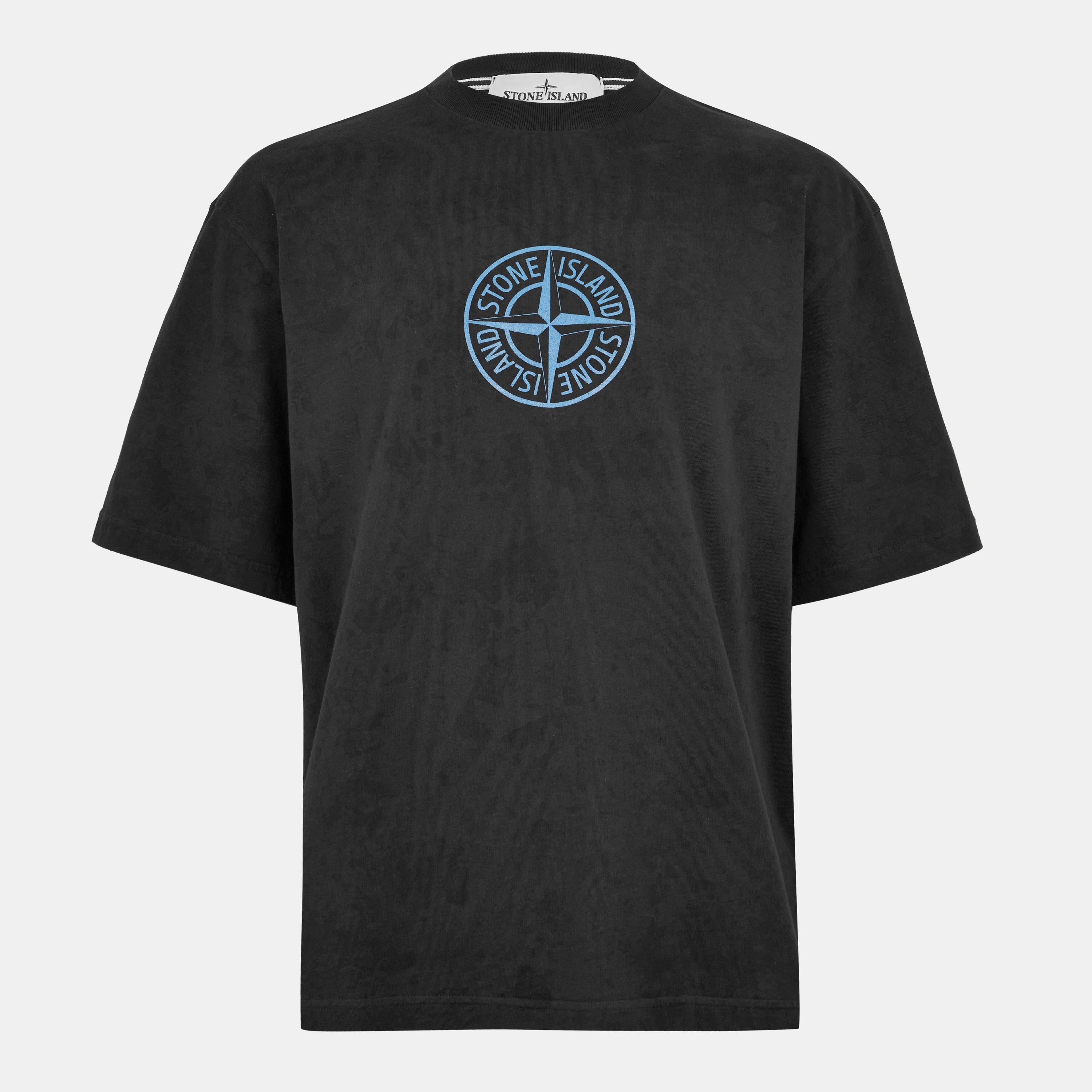 Nero V0029 - Stone Island - Men's Dial Oversized T-Shirt - 1