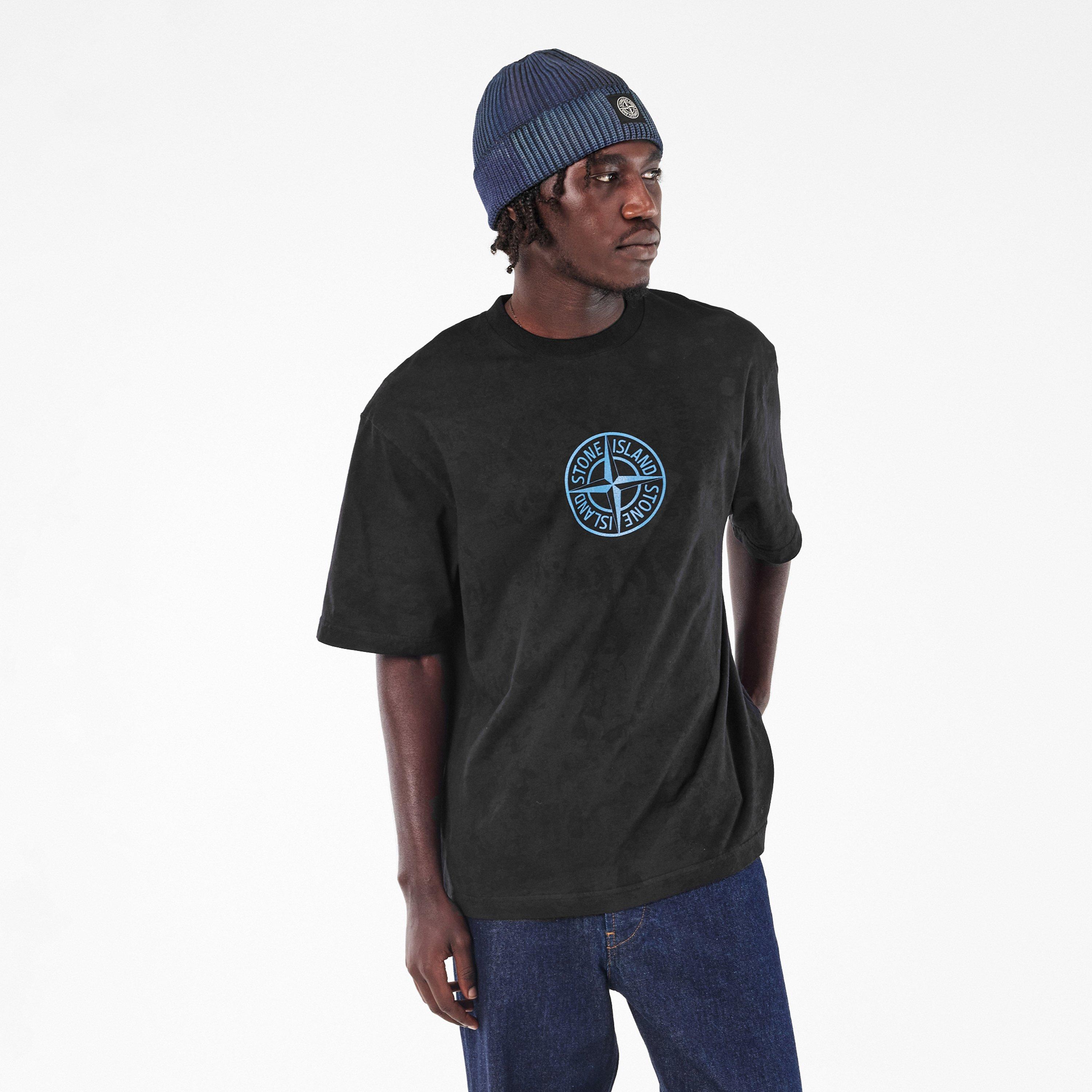 Nero V0029 - Stone Island - Men's Dial Oversized T-Shirt - 3