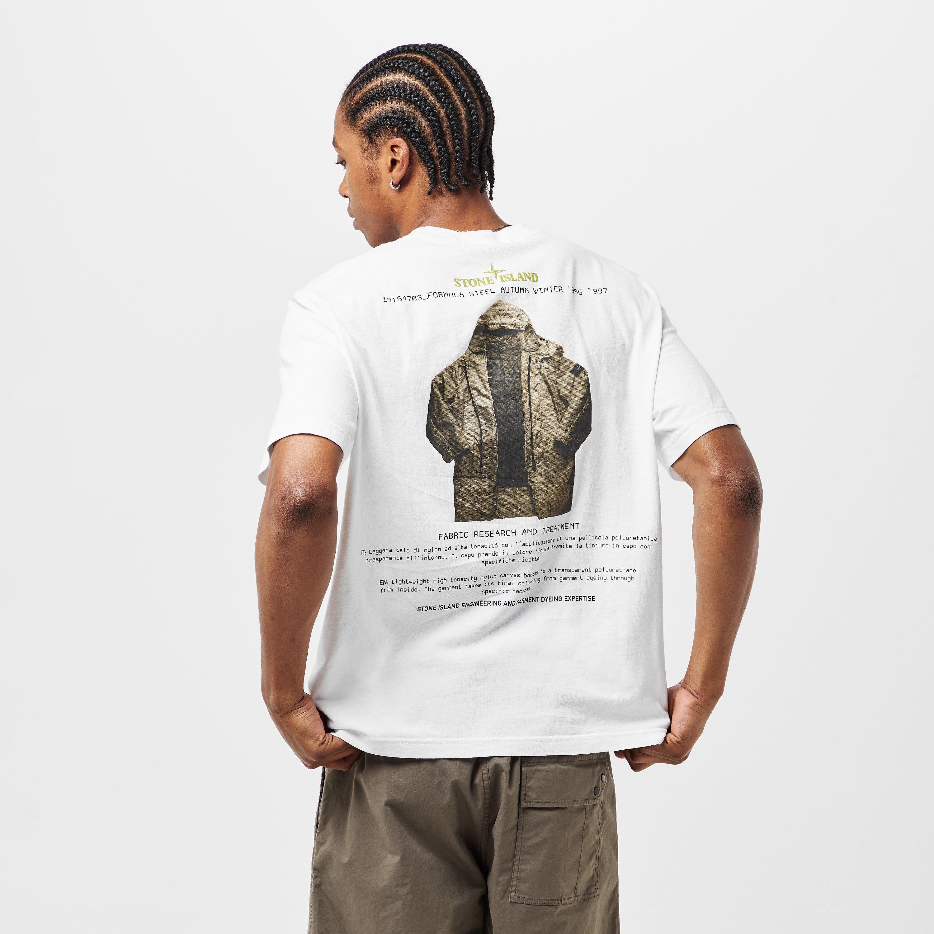 Bianco V0001 - Stone Island - Men's Oversized T-Shirt - 4
