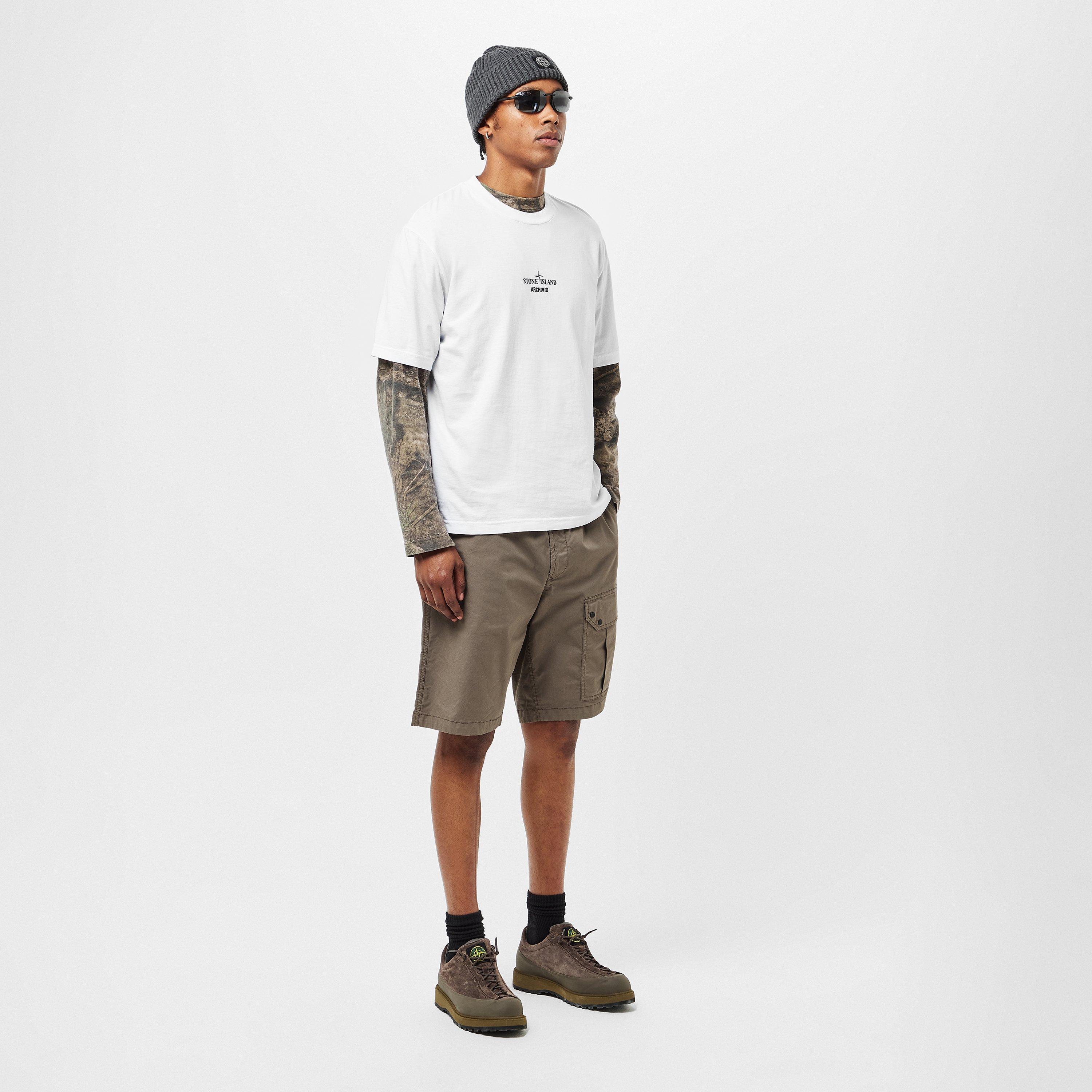 Bianco V0001 - Stone Island - Men's Oversized T-Shirt - 6