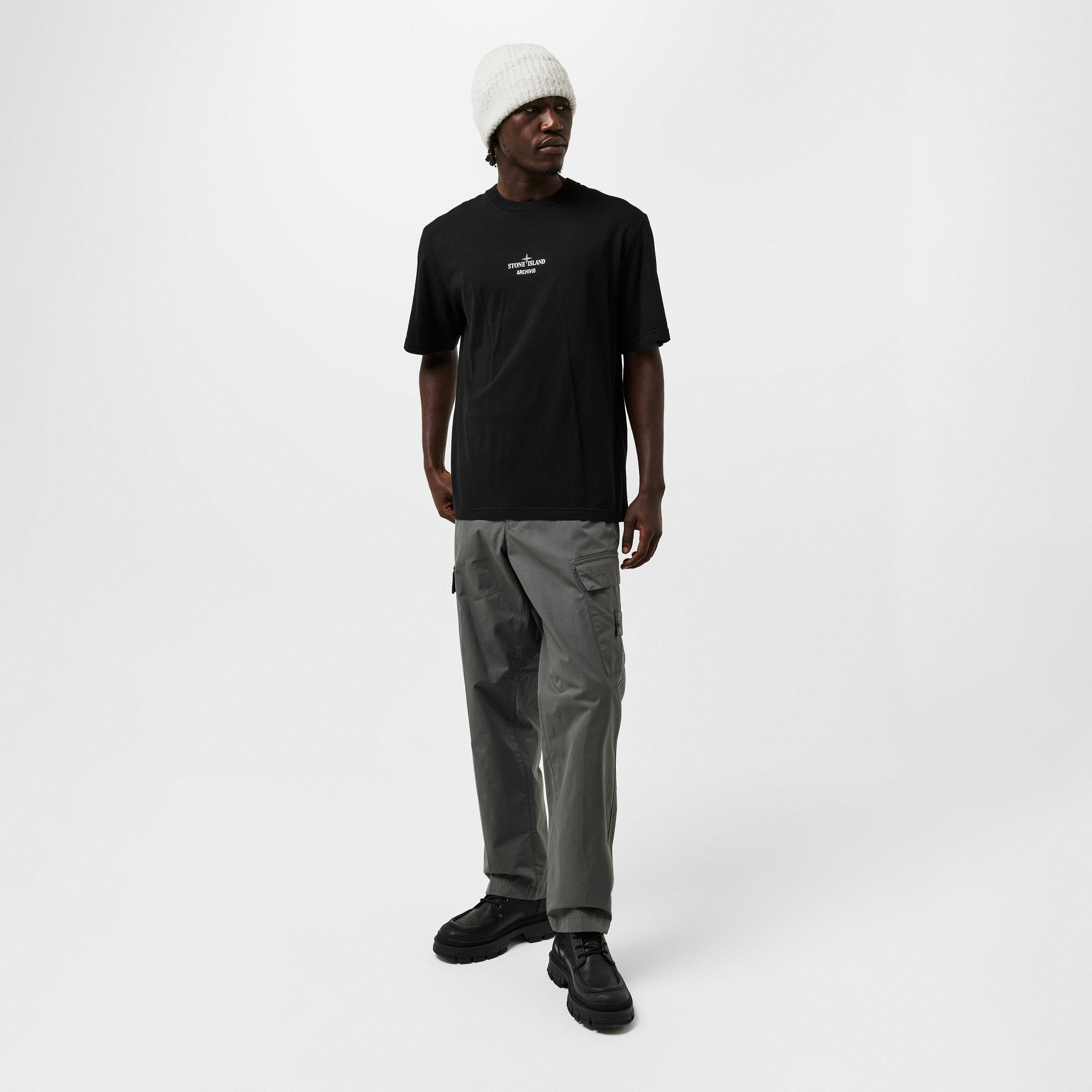 Nero V0029 - Stone Island - Men's Oversized T-Shirt - 6