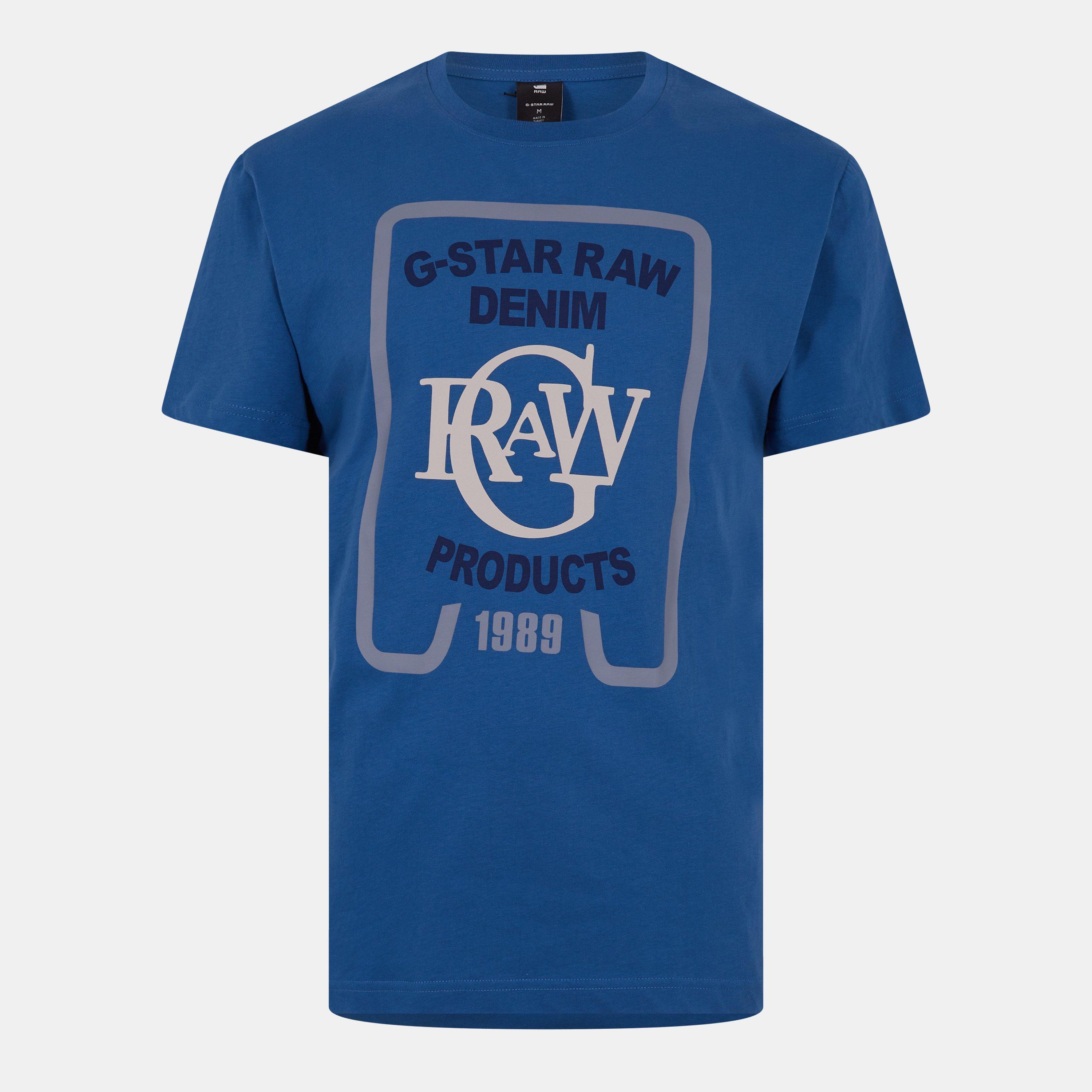 G Star Men's Raw T-Shirt - Retro Blue - Small