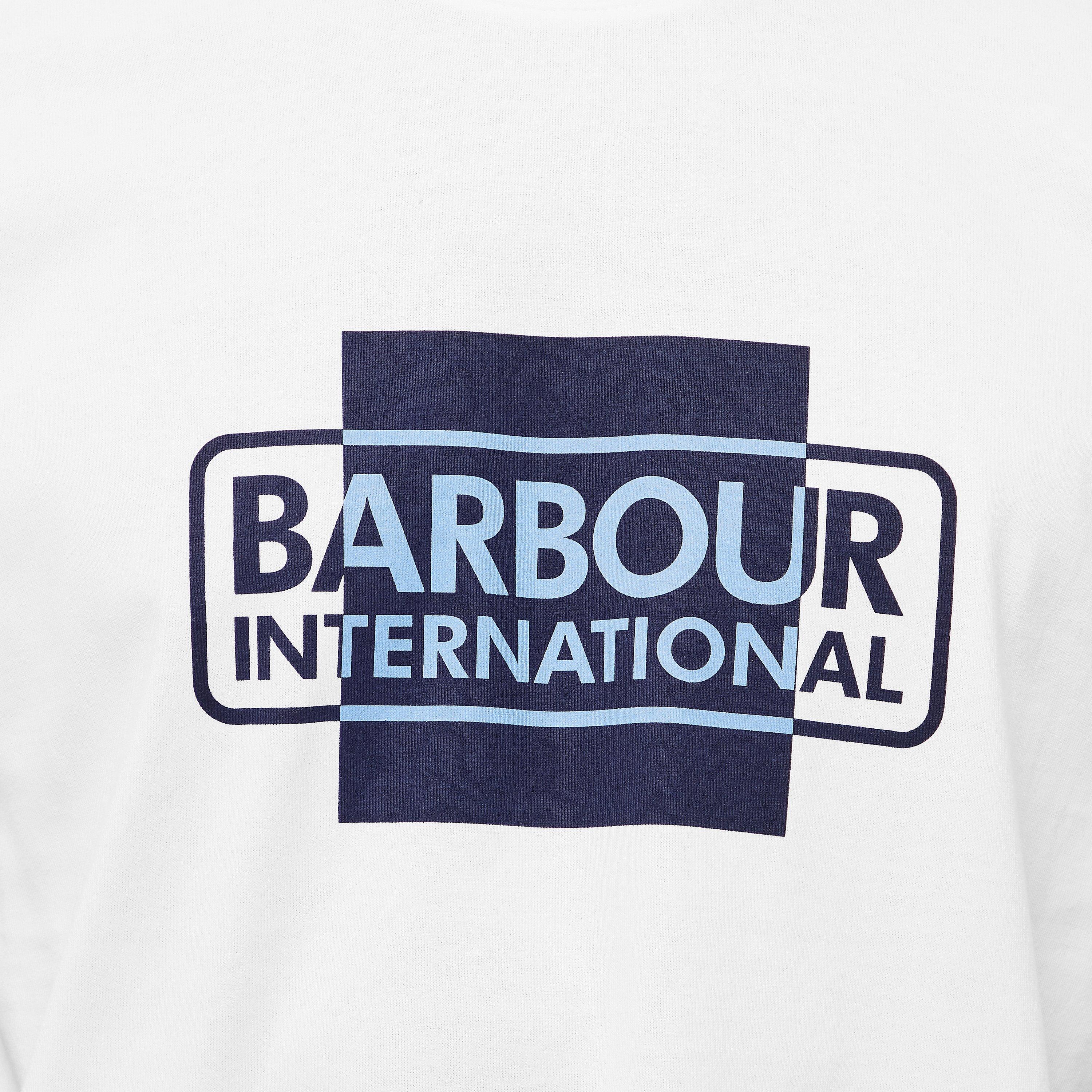 White WH11 - Barbour International - short-sleeved cotton divide t-shirt - 5