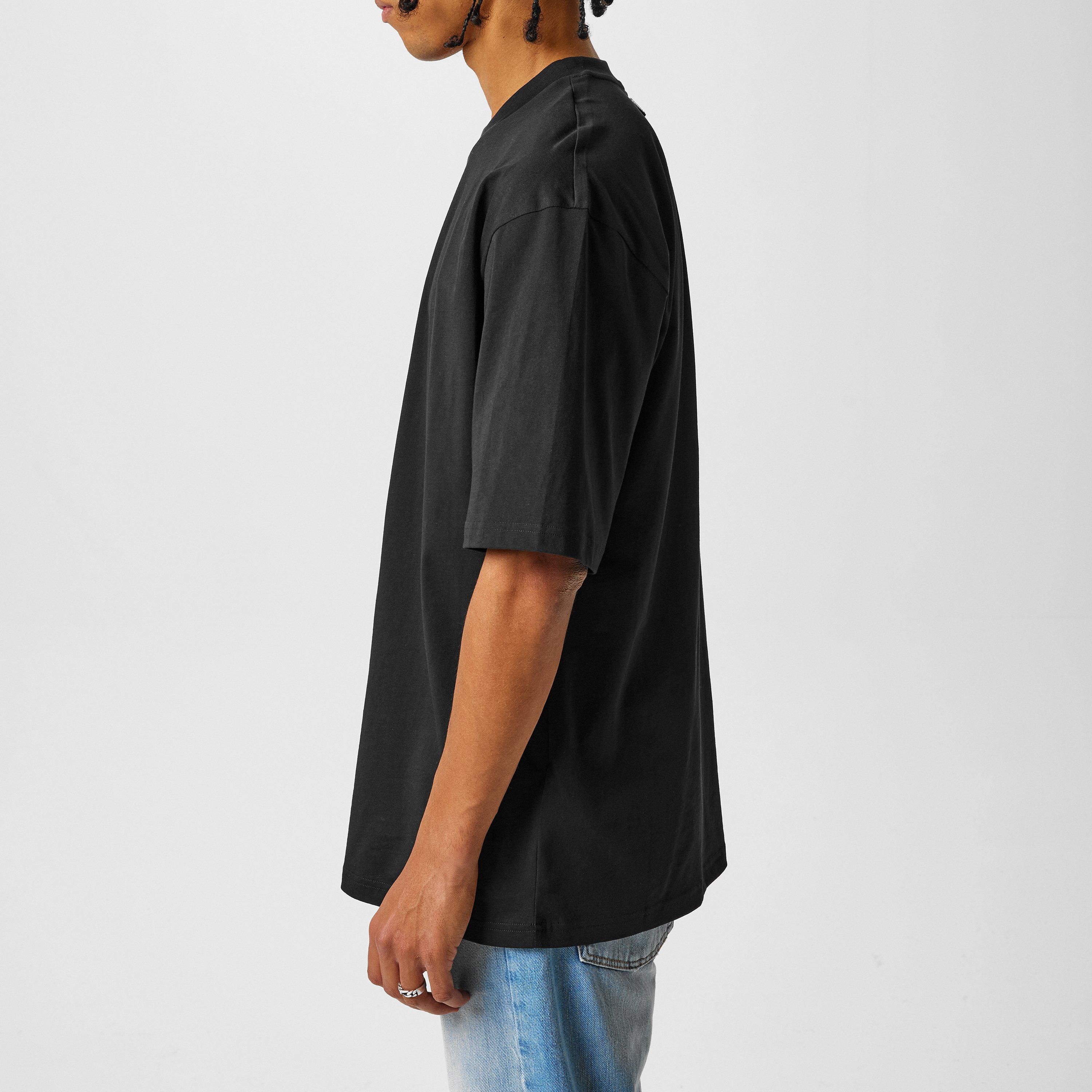 Black - Moschino - Men's Heart Regular Fit T-Shirt - 2