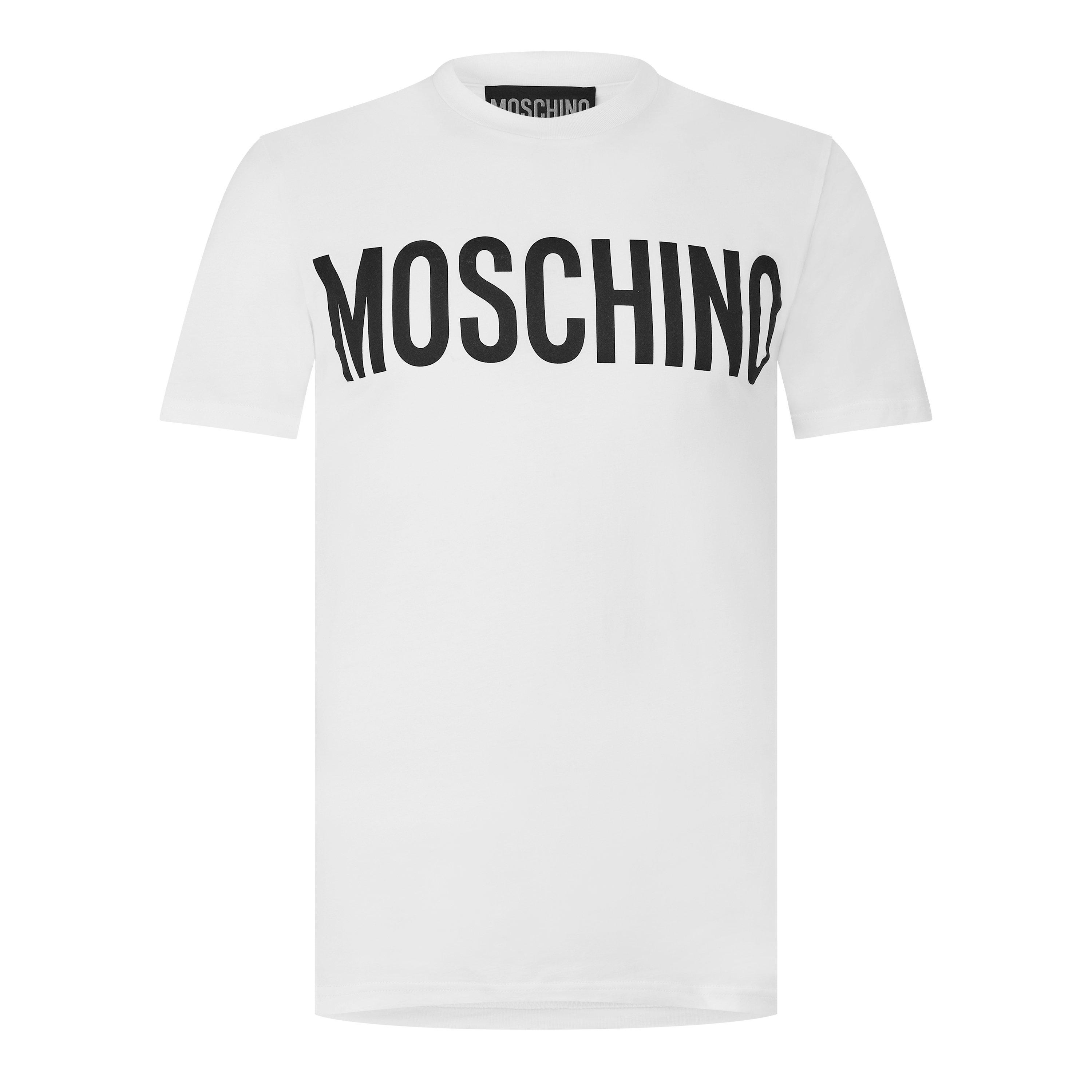 White - Moschino - Men's Contrast Logo T-Shirt - 5
