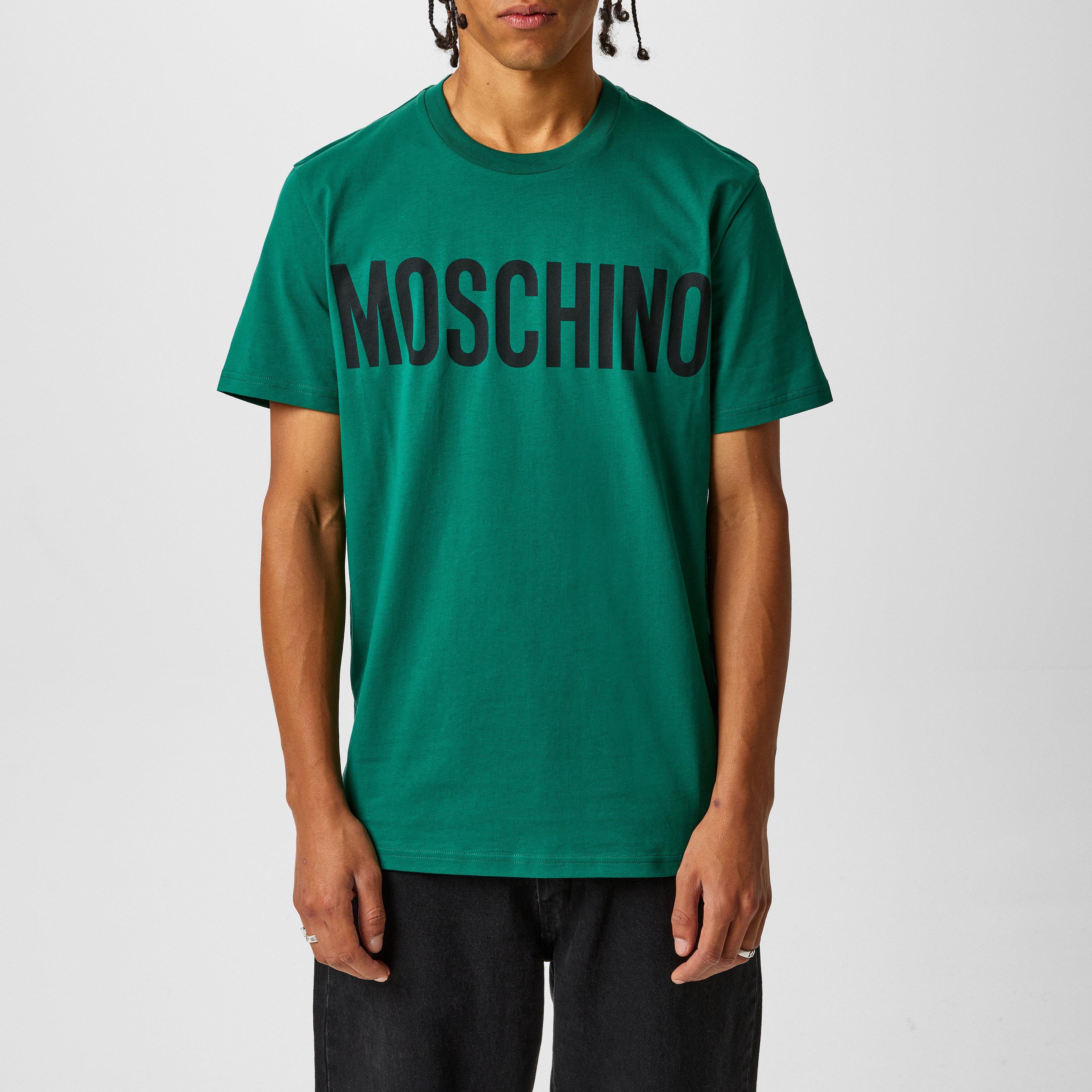 Multi Green - Moschino - Men's Contrast Logo T-Shirt - 1