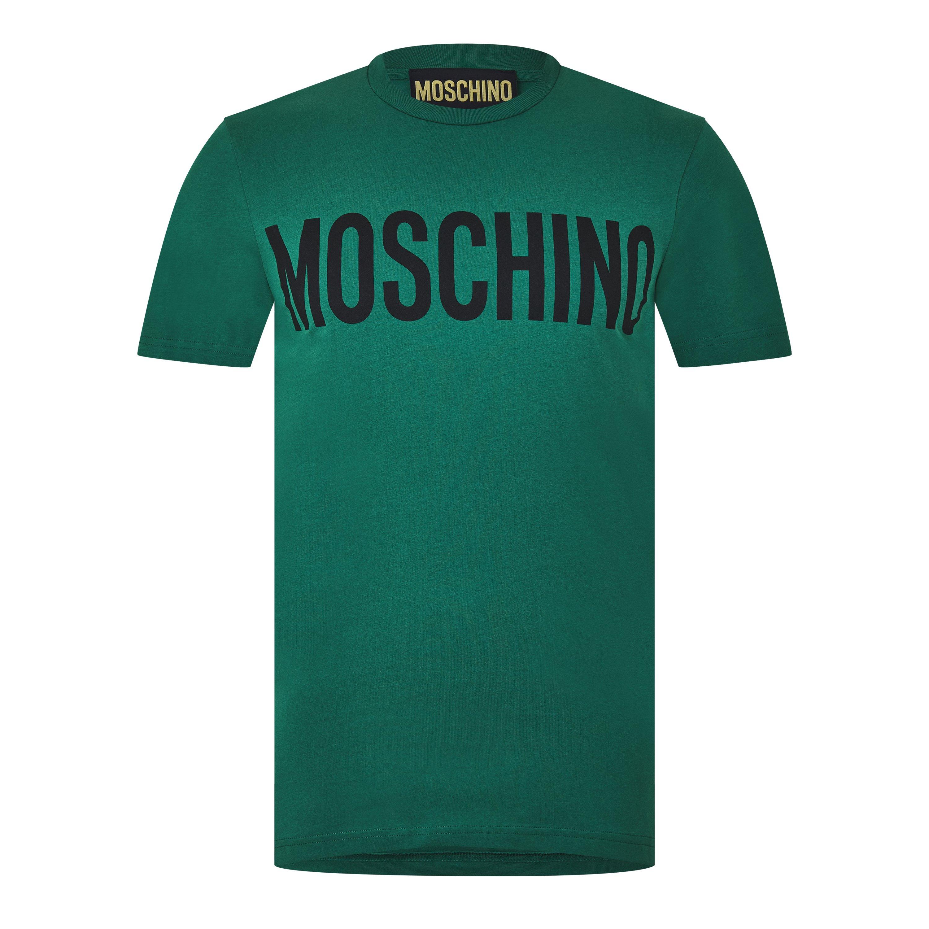 Multi Green - Moschino - Men's Contrast Logo T-Shirt - 5