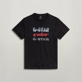 G Star Triple Logo Graphic T Shirt