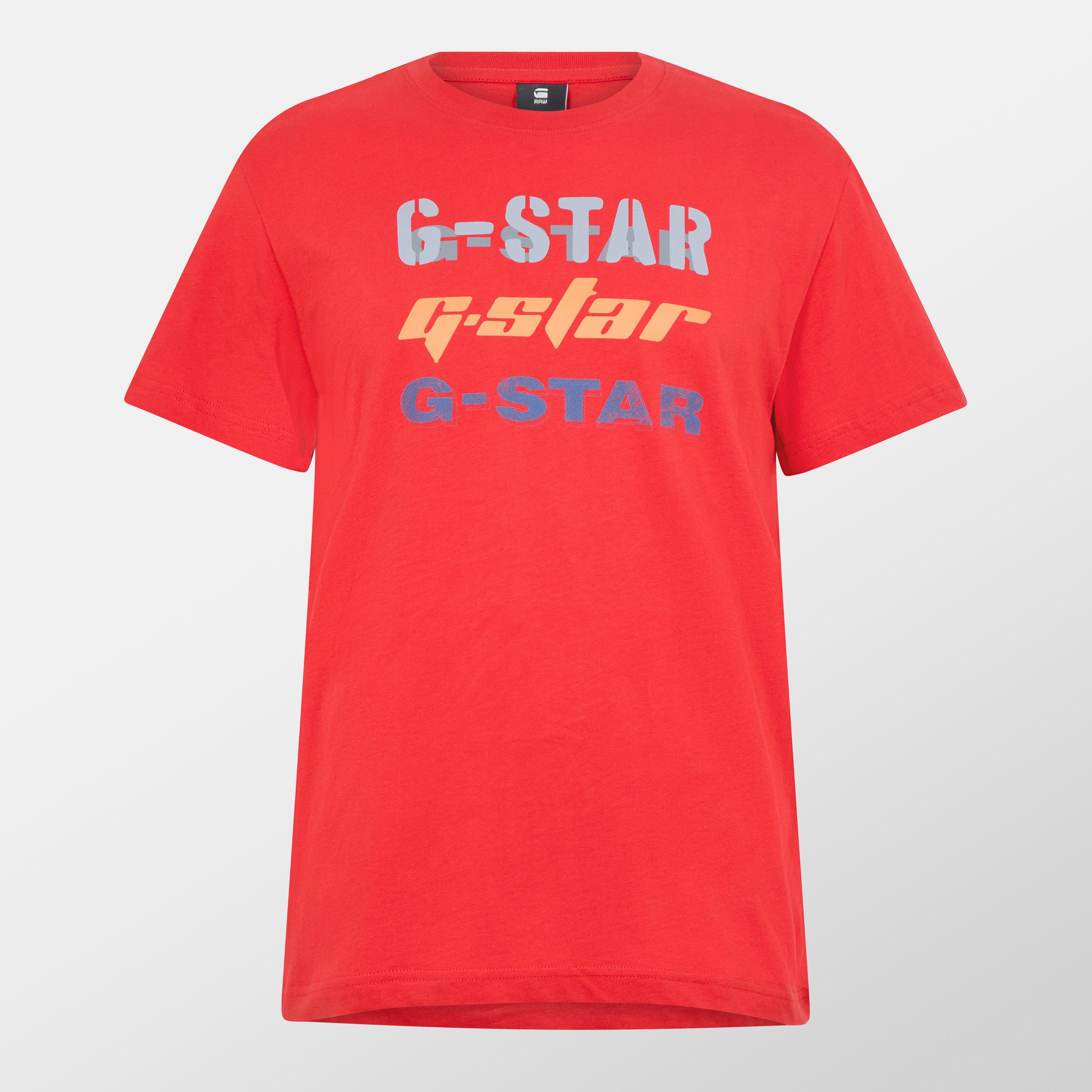 Bright Flame - G Star - Triple Logo Graphic T-Shirt - 1