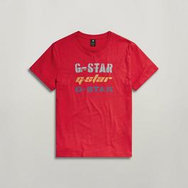 G Star Triple Logo Graphic T Shirt