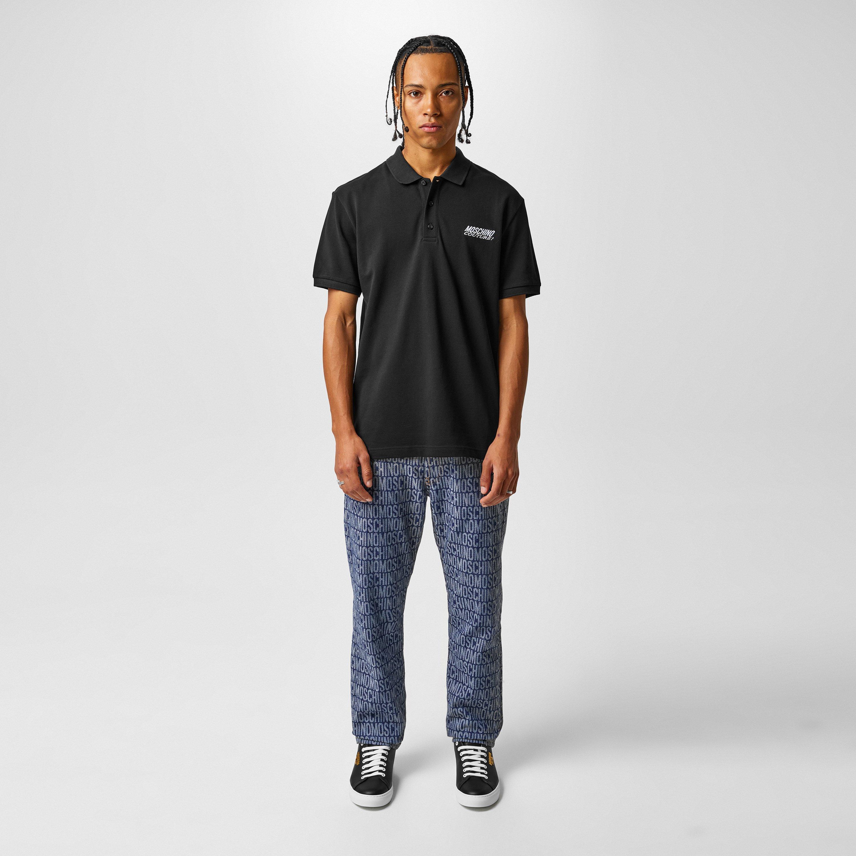 Black - Moschino - Men's Rugby Polo Shirt - 4