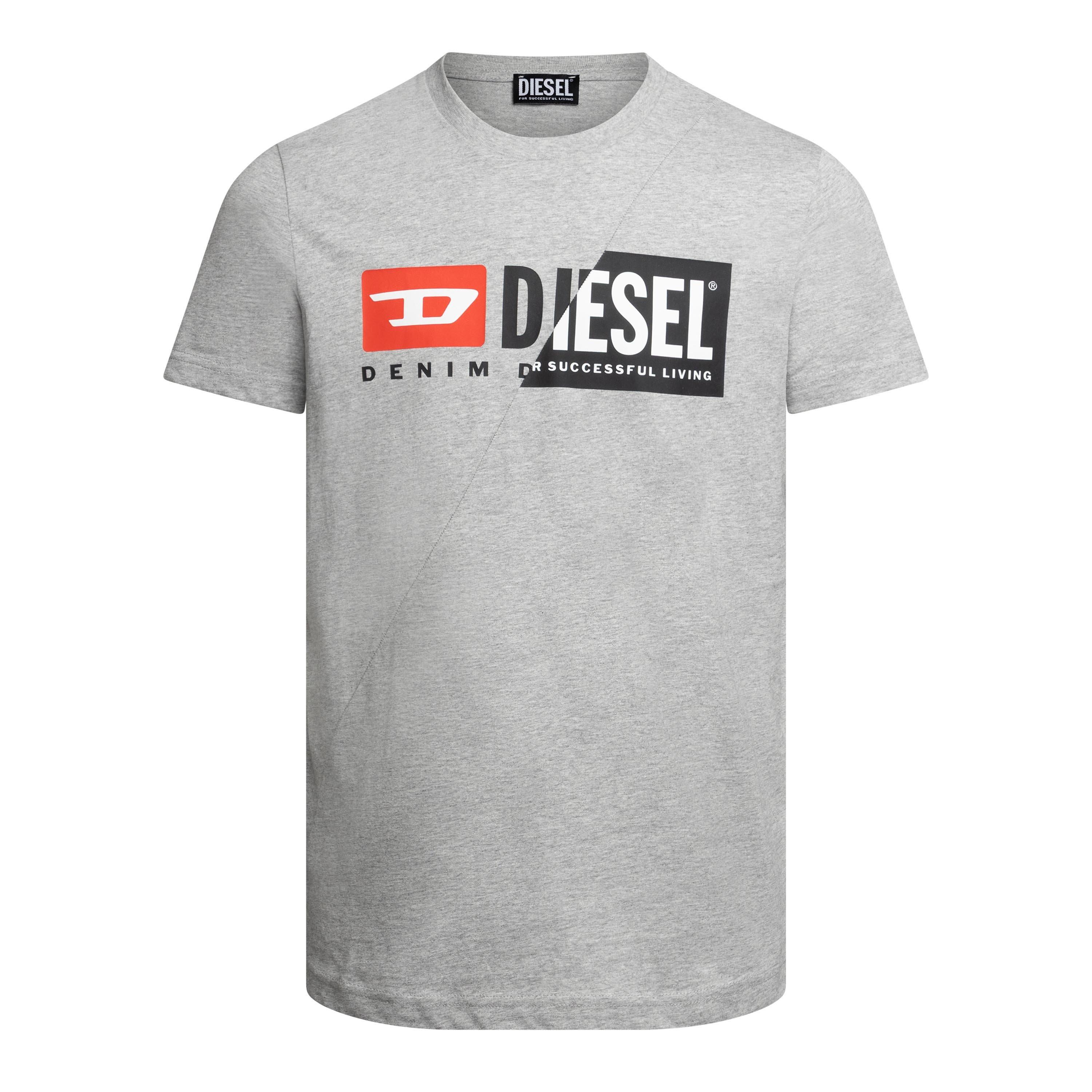 Grey Melange - Diesel - Men's T-Diego-Cuty T-Shirt - 1