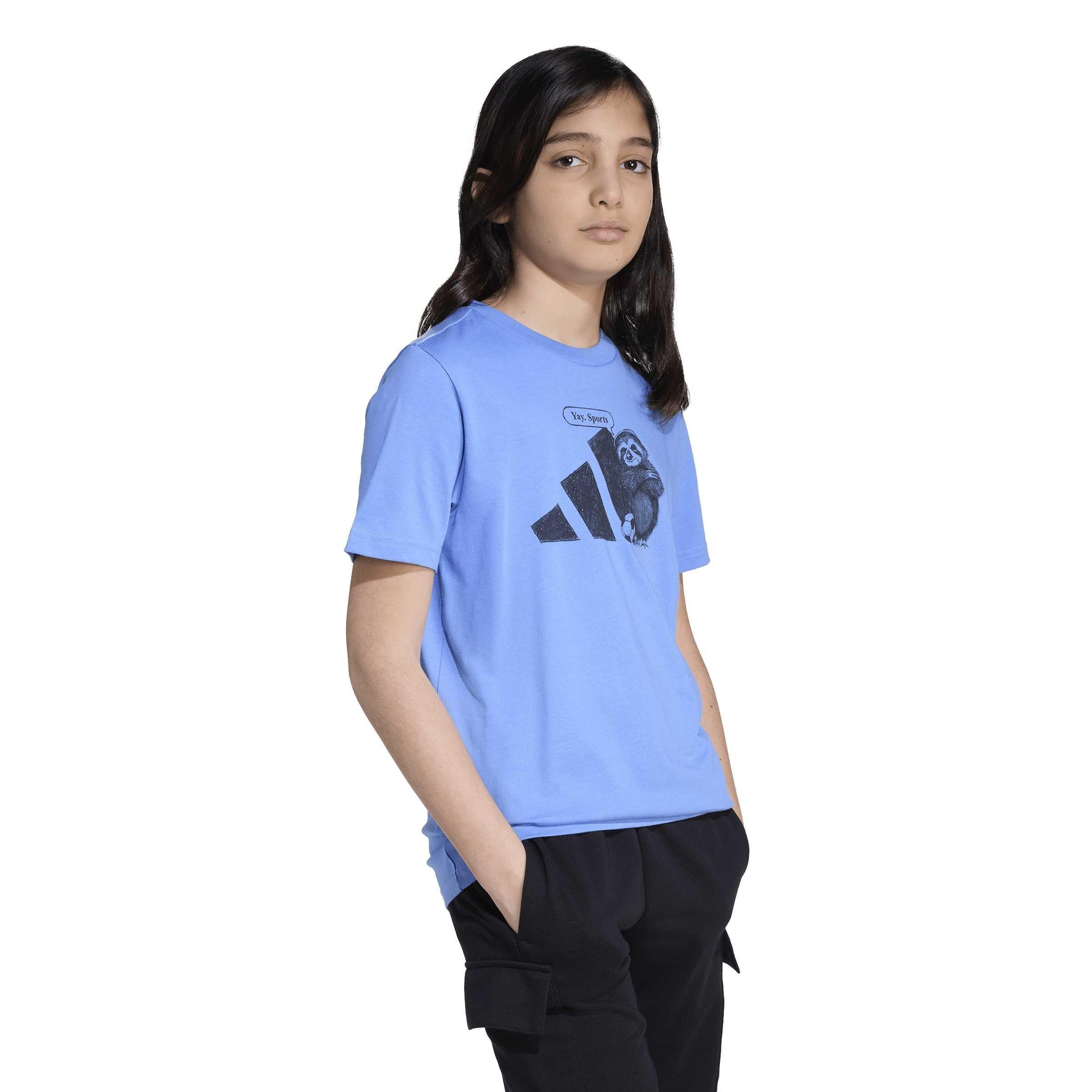 Blufus - adidas - Kids' Yay Sports Cotton Short-Sleeve Crew-Neck T-Shirt - 4