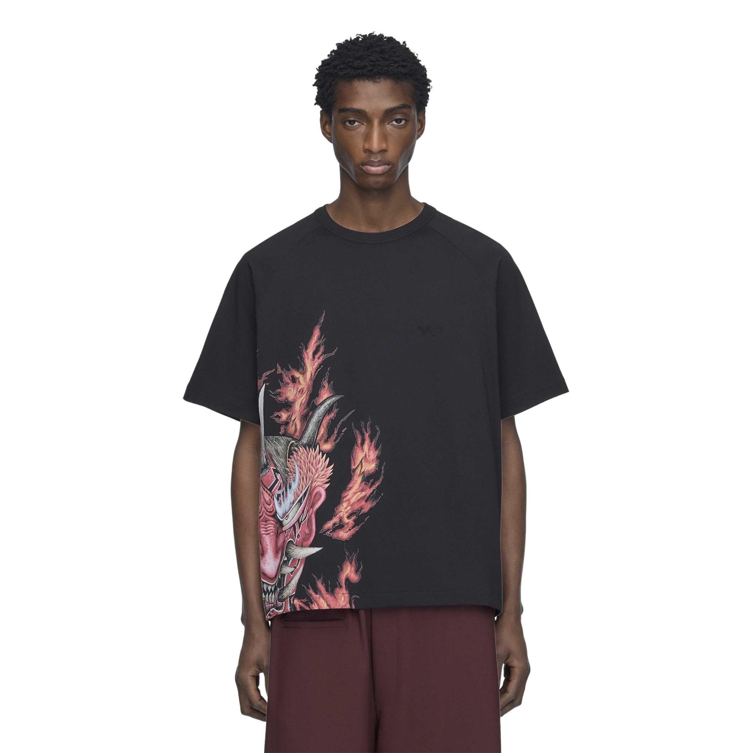 Black - Y3 - Yaksha Graphic Short Sleeve Tee - 3