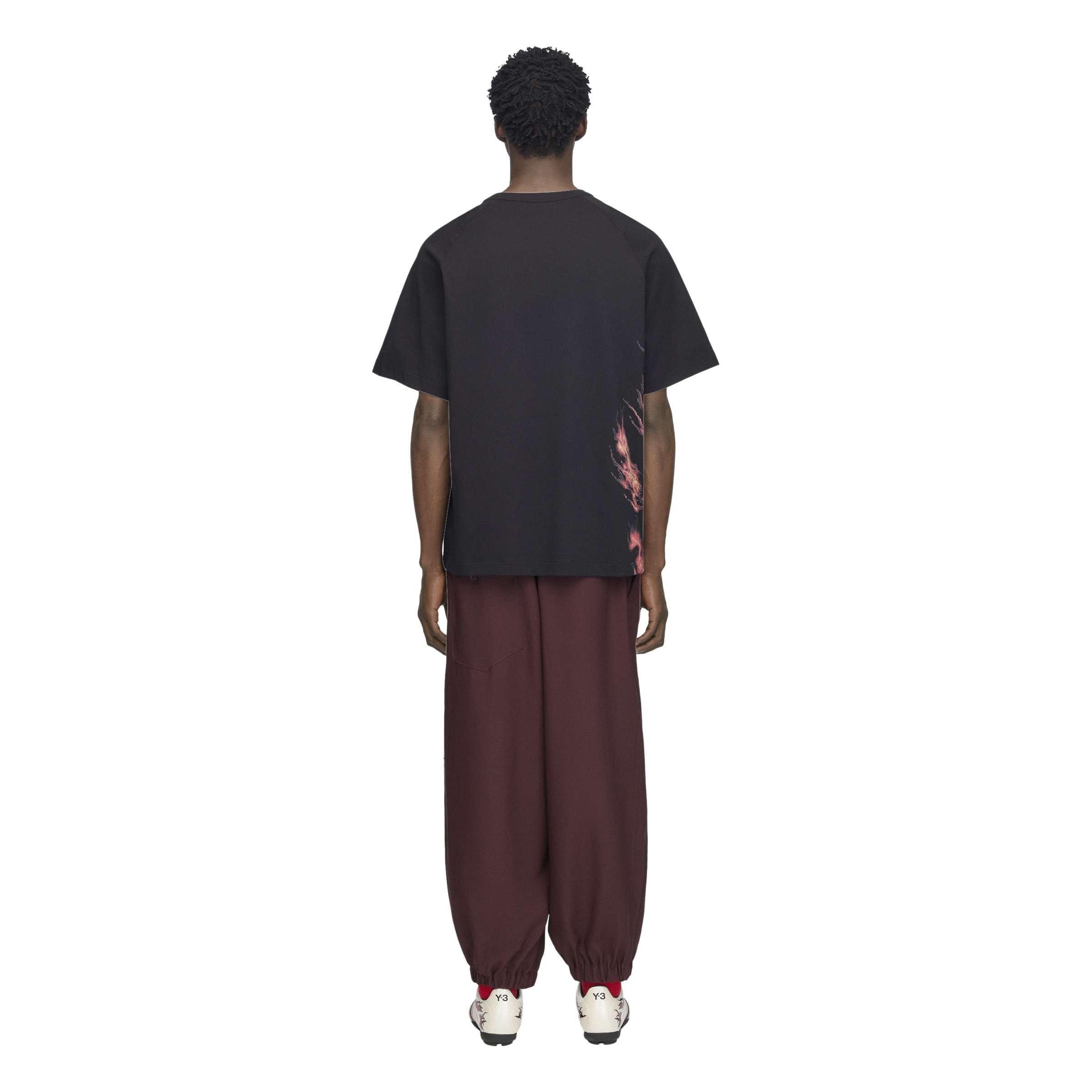 Black - Y3 - Yaksha Graphic Short Sleeve Tee - 4