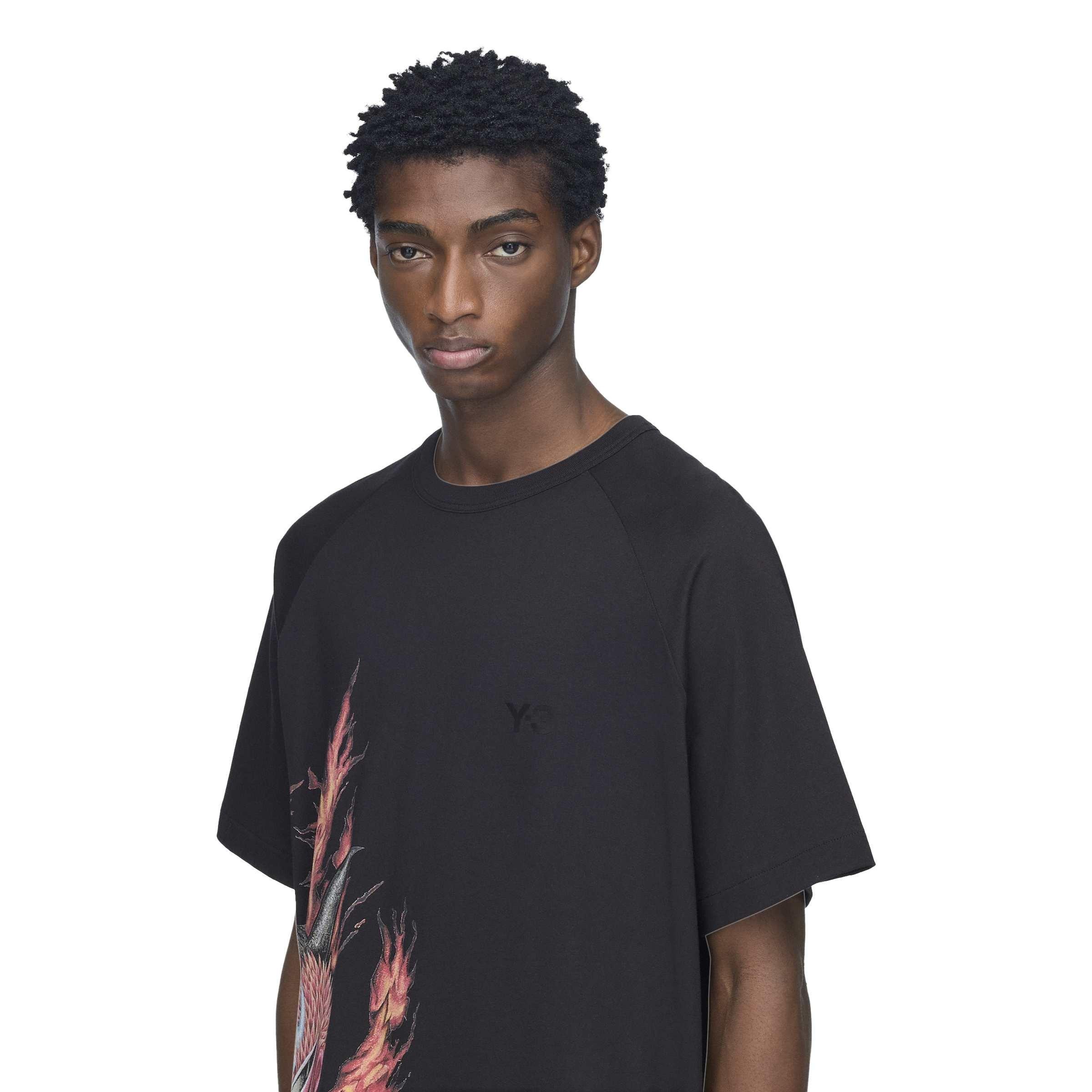 Black - Y3 - Yaksha Graphic Short Sleeve Tee - 5