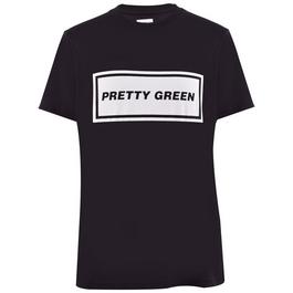 Pretty Green Text Logo T-Shirt Mens