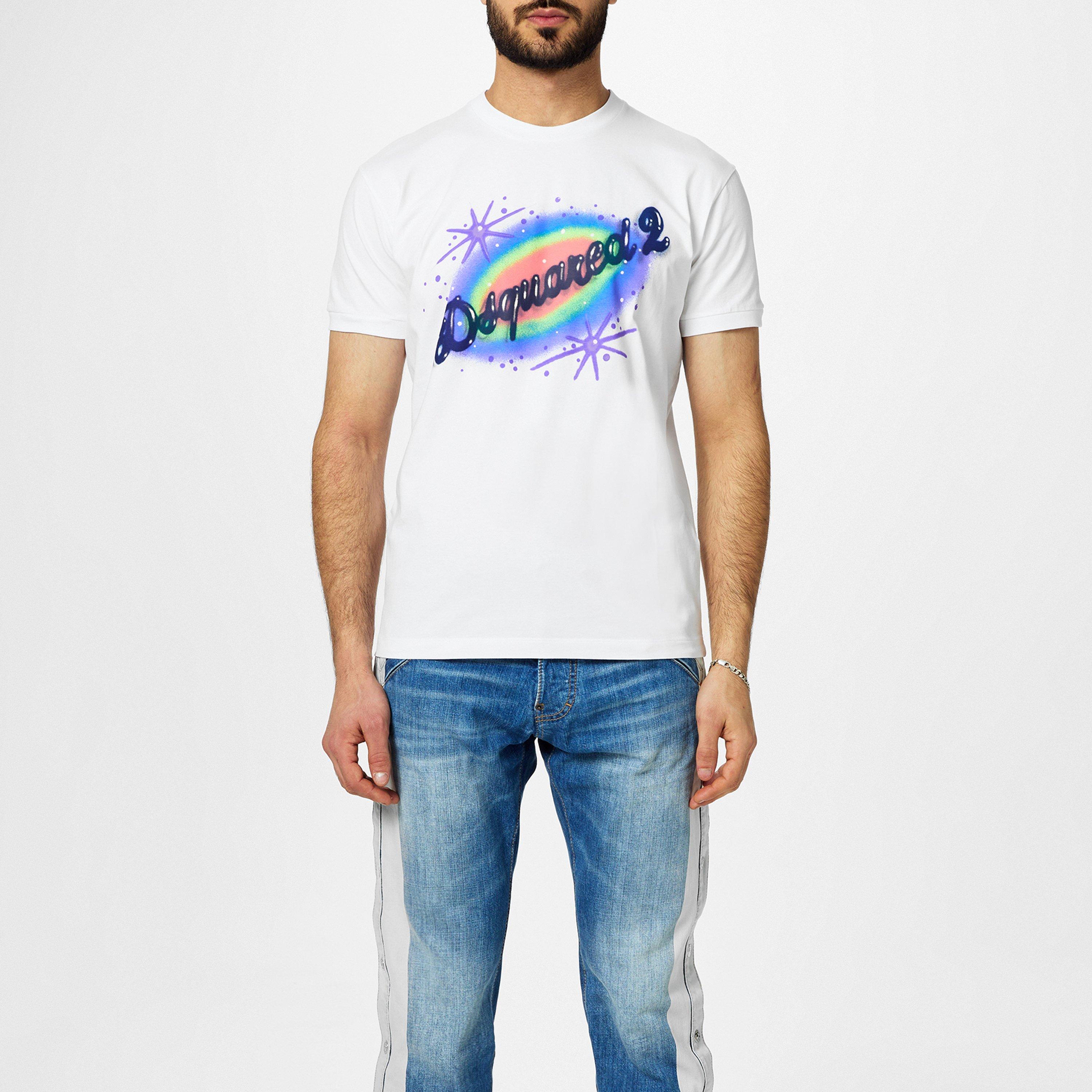 White/Multi - DSquared2 - Logo Print T-Shirt - 3