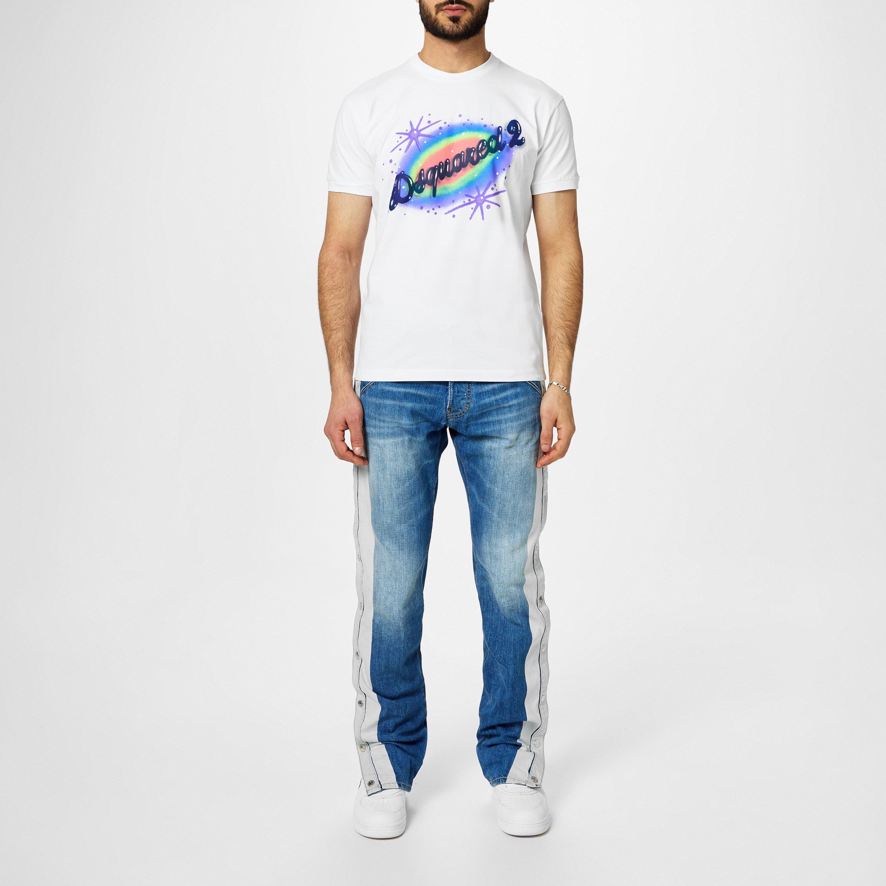White/Multi - DSquared2 - Logo Print T-Shirt - 6