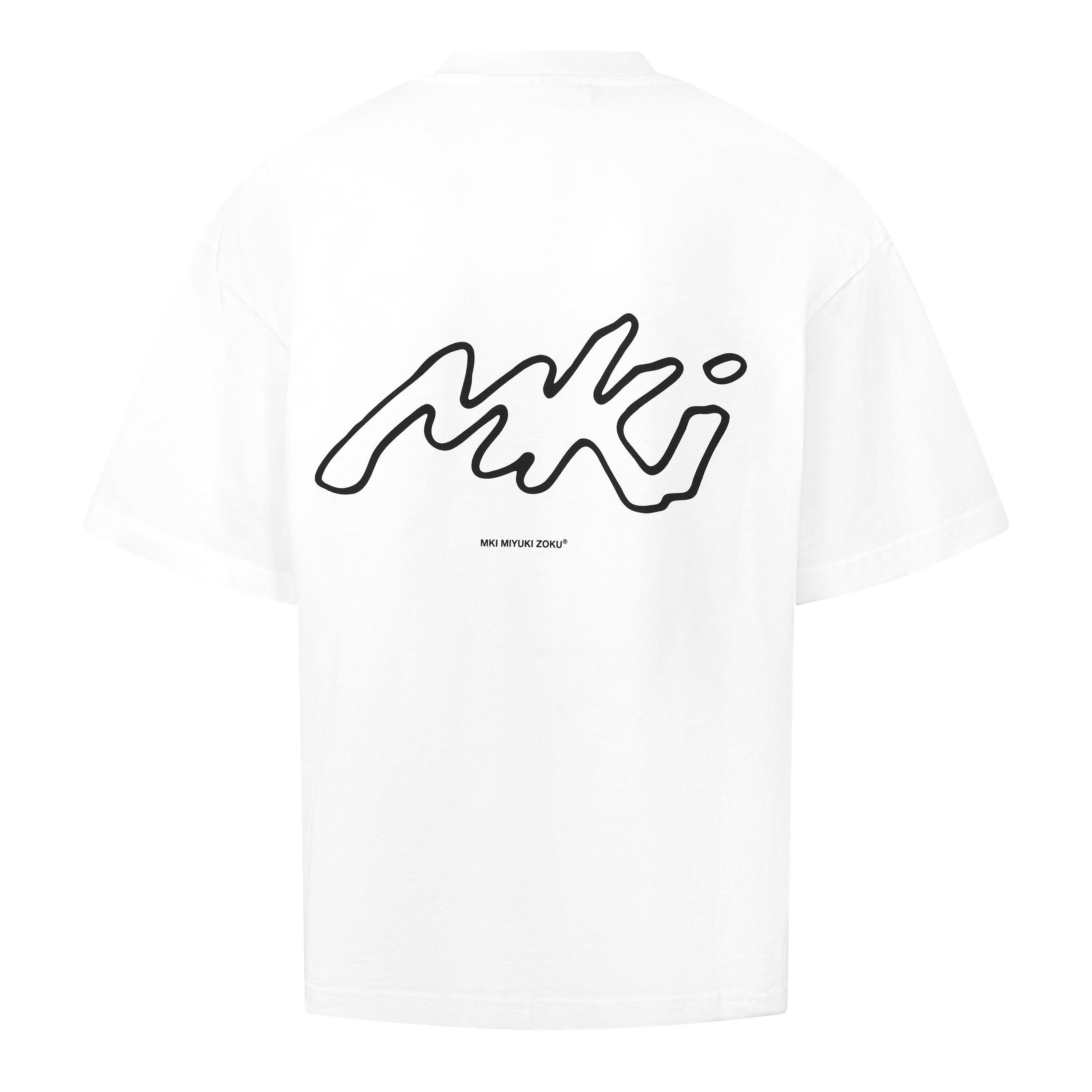 White - MKI MIYUKI ZOKU - MKI Ink Line T-Shirt Sn64 - 2