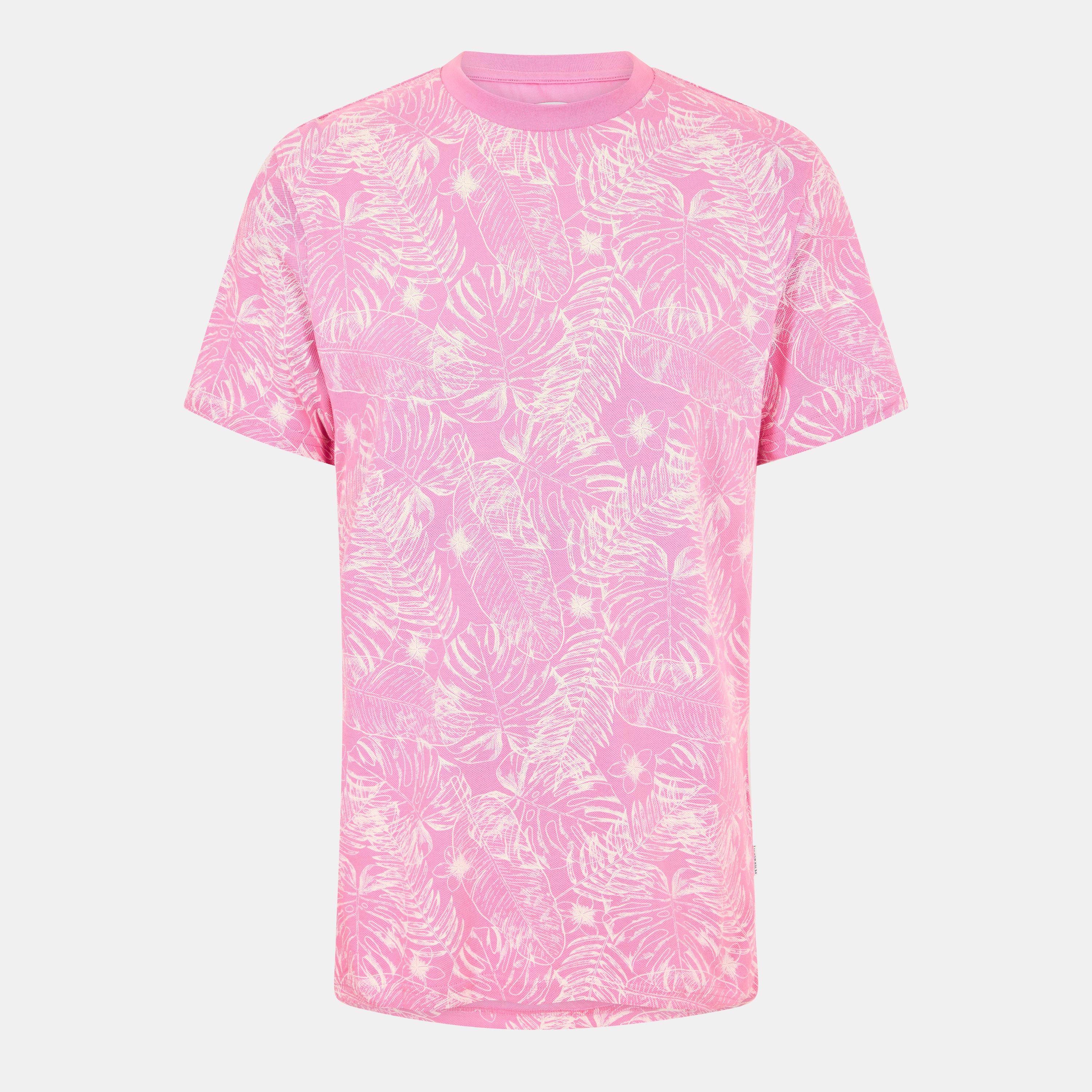 Peter Werth Men's W Madders T-Shirt - Pink - Medium