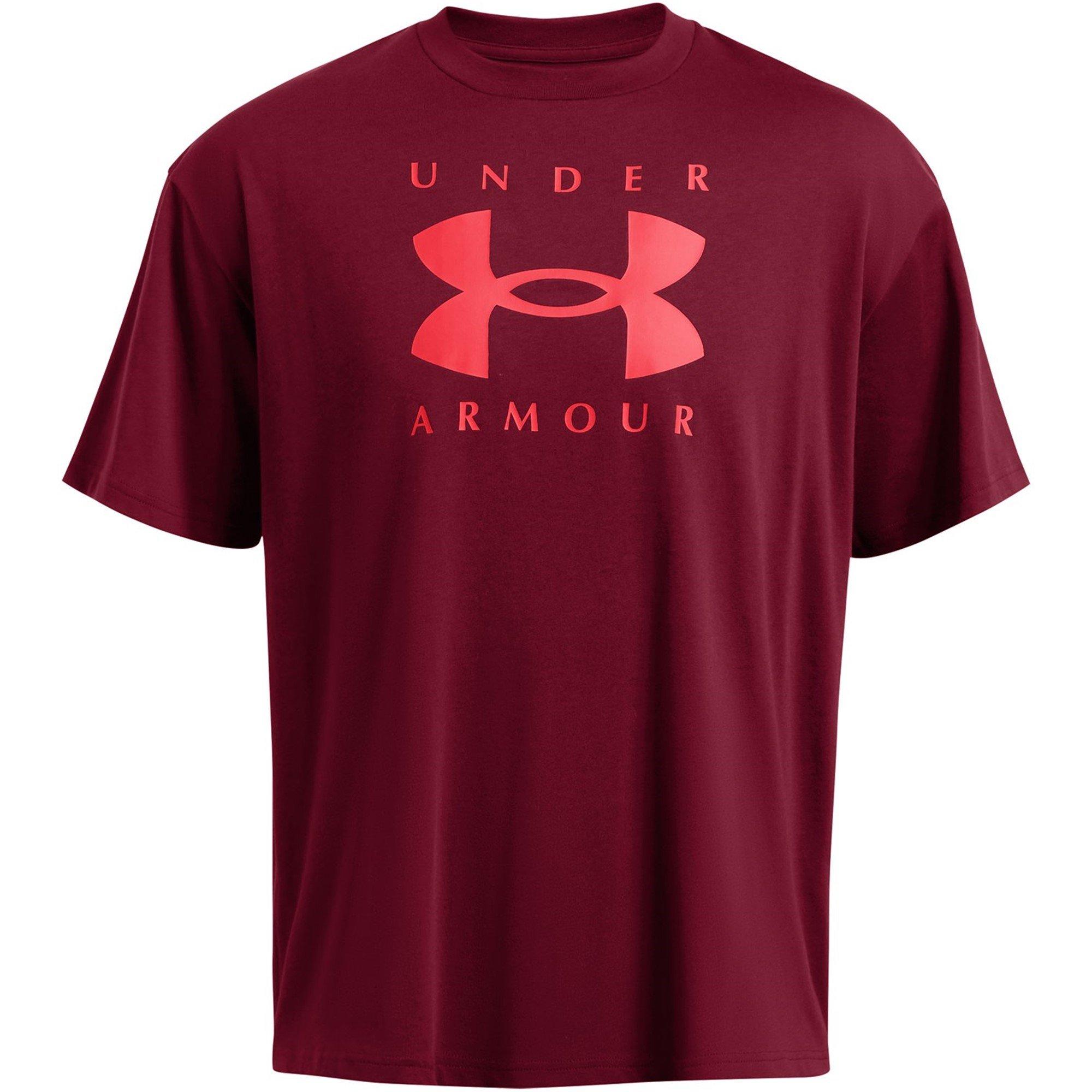 Under Armour Men's Heavyweight Branded Short-Sleeve T-Shirt - Red - L