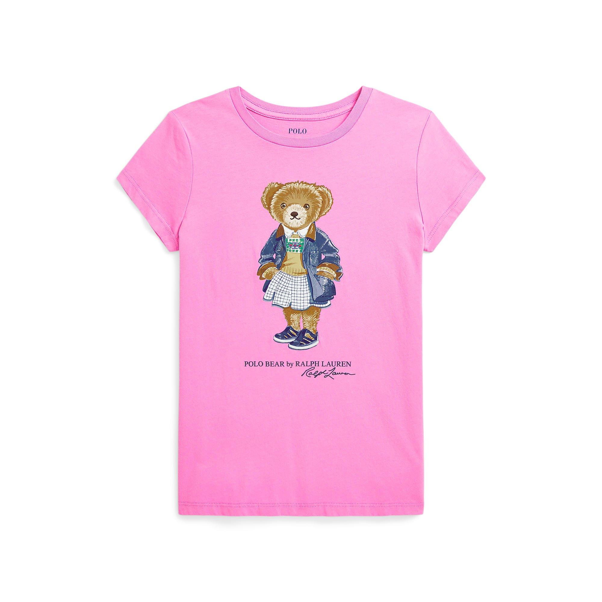 Laguna Pink - Polo Ralph Lauren - Lighthouse Scene Bear Logo T-Shirt Juniors - 1