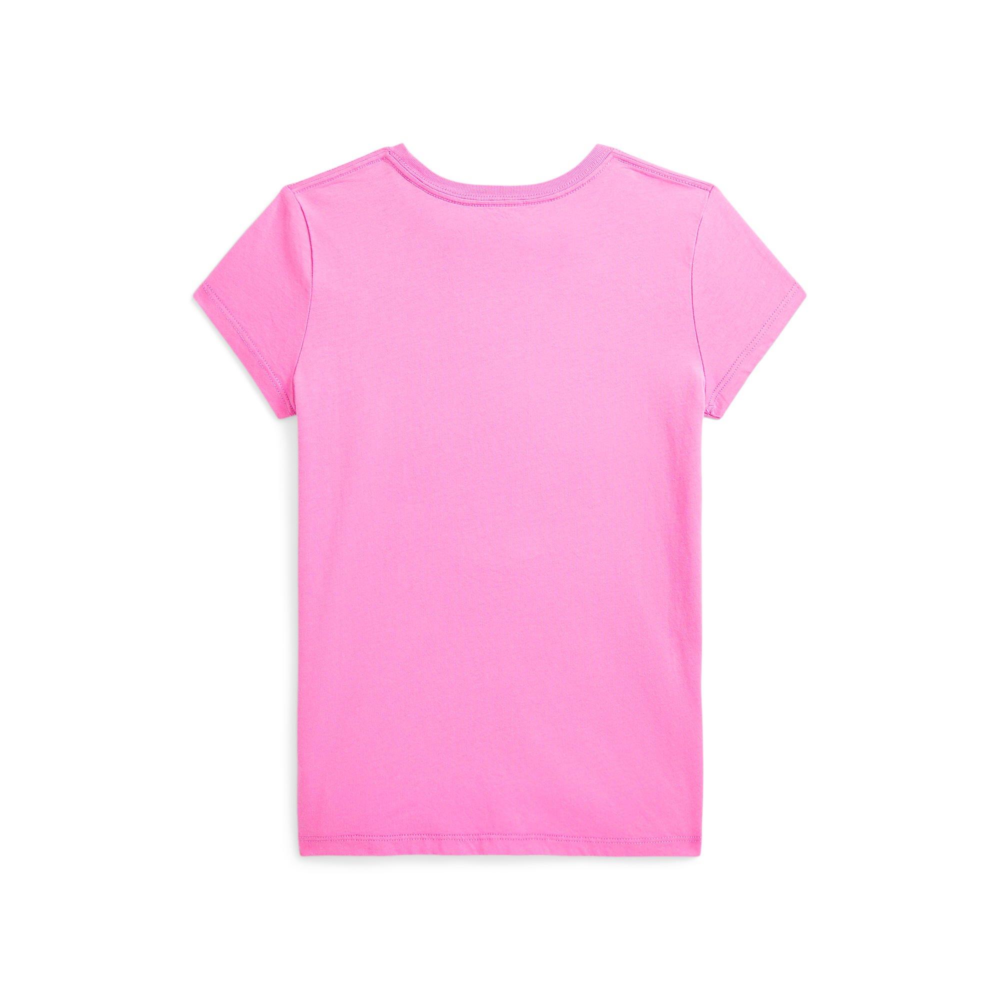 Laguna Pink - Polo Ralph Lauren - Lighthouse Scene Bear Logo T-Shirt Juniors - 2