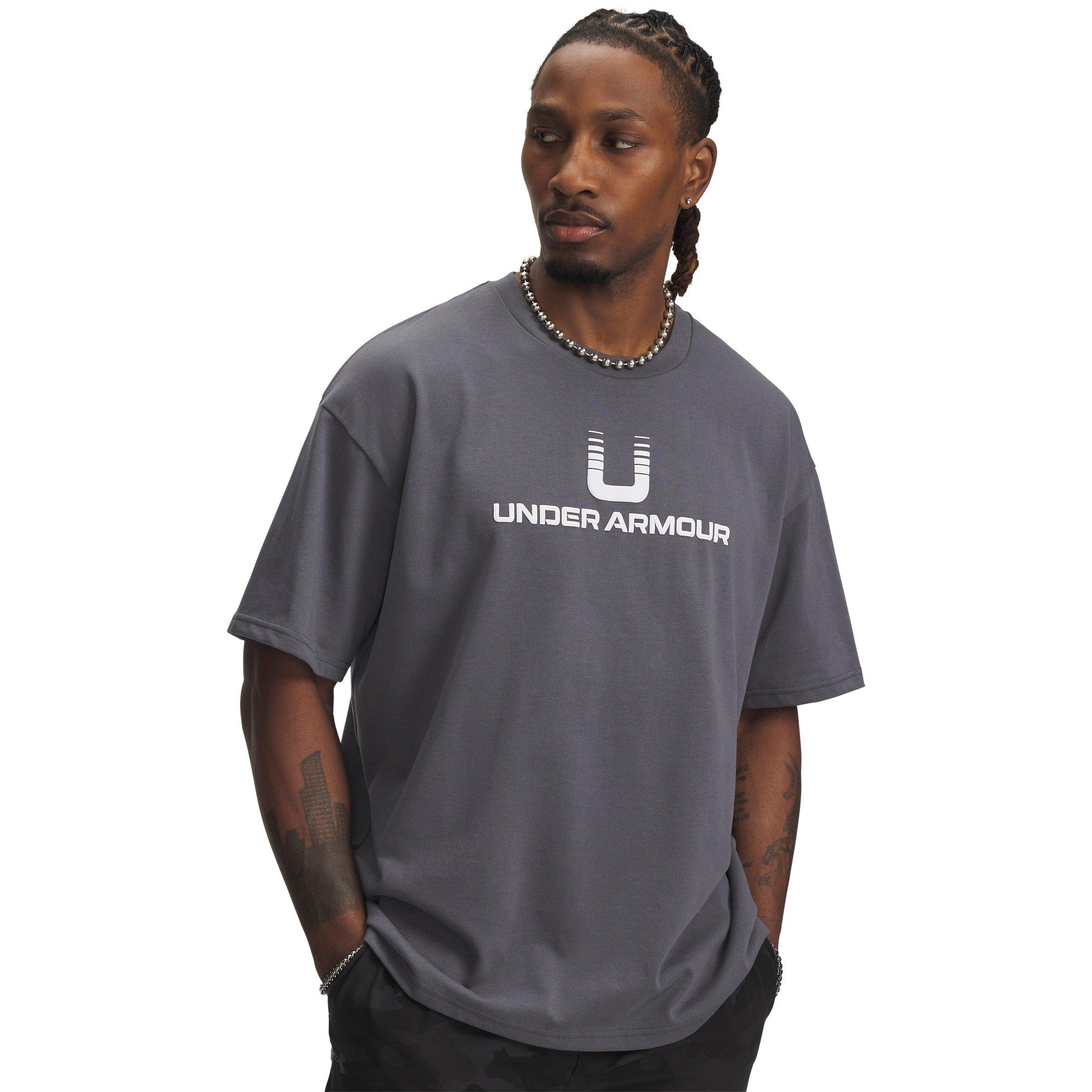 Grigio Scuro - Under Armour - Under Armour UA Logo Heavyweight T- Shirt - 1