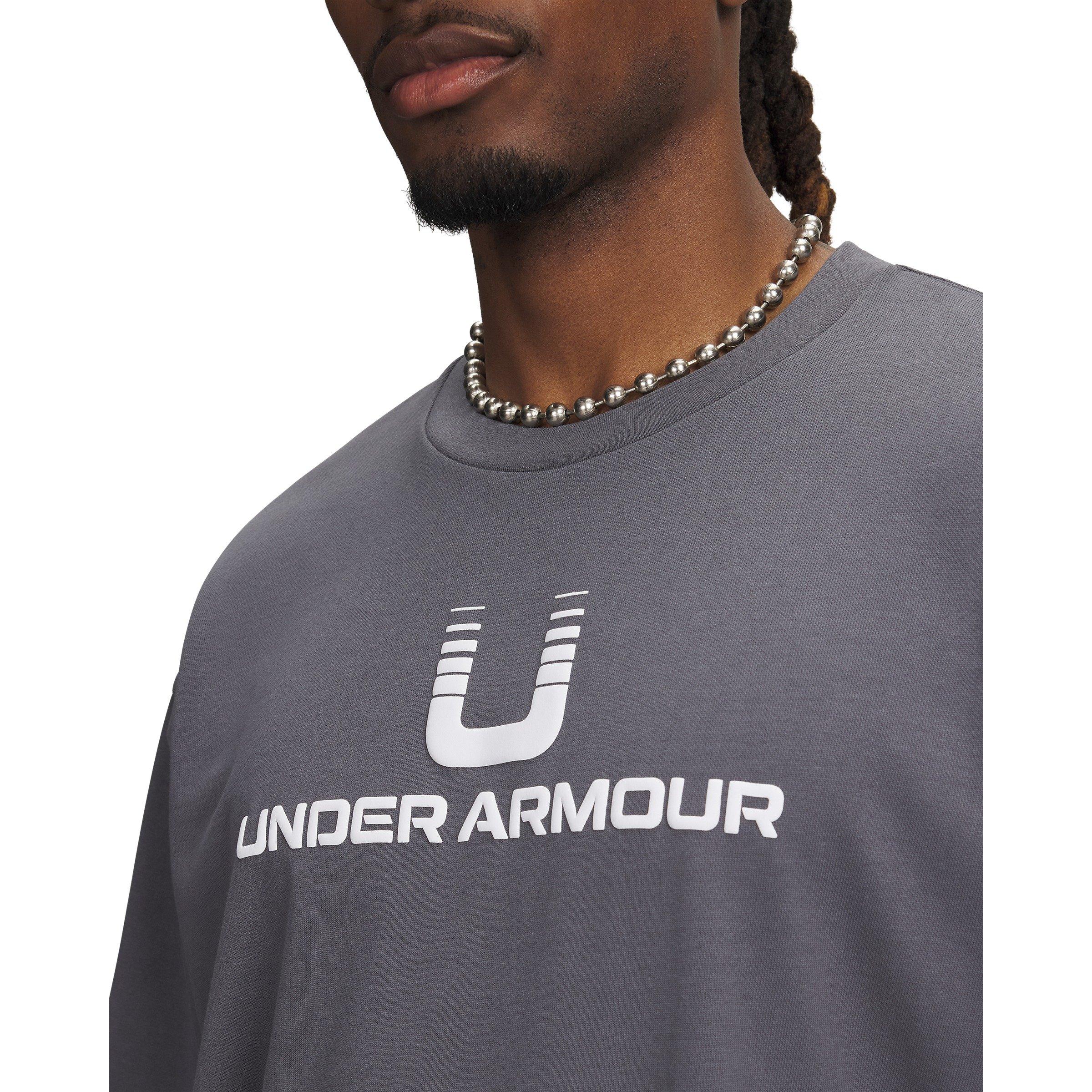 Grigio Scuro - Under Armour - Under Armour UA Logo Heavyweight T- Shirt - 3