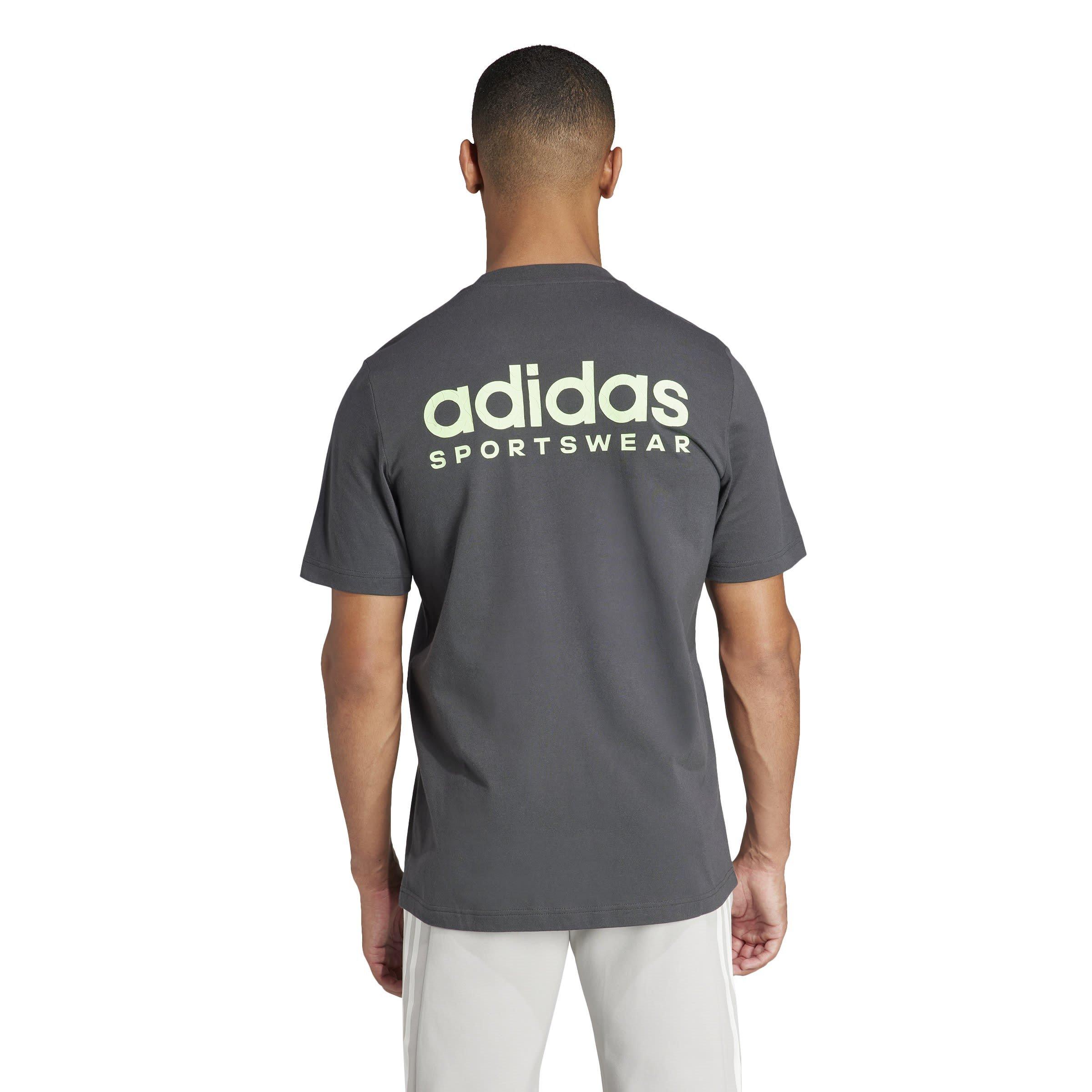Grijs - adidas - Molded Linear Graphic T-Shirt Mens - 3