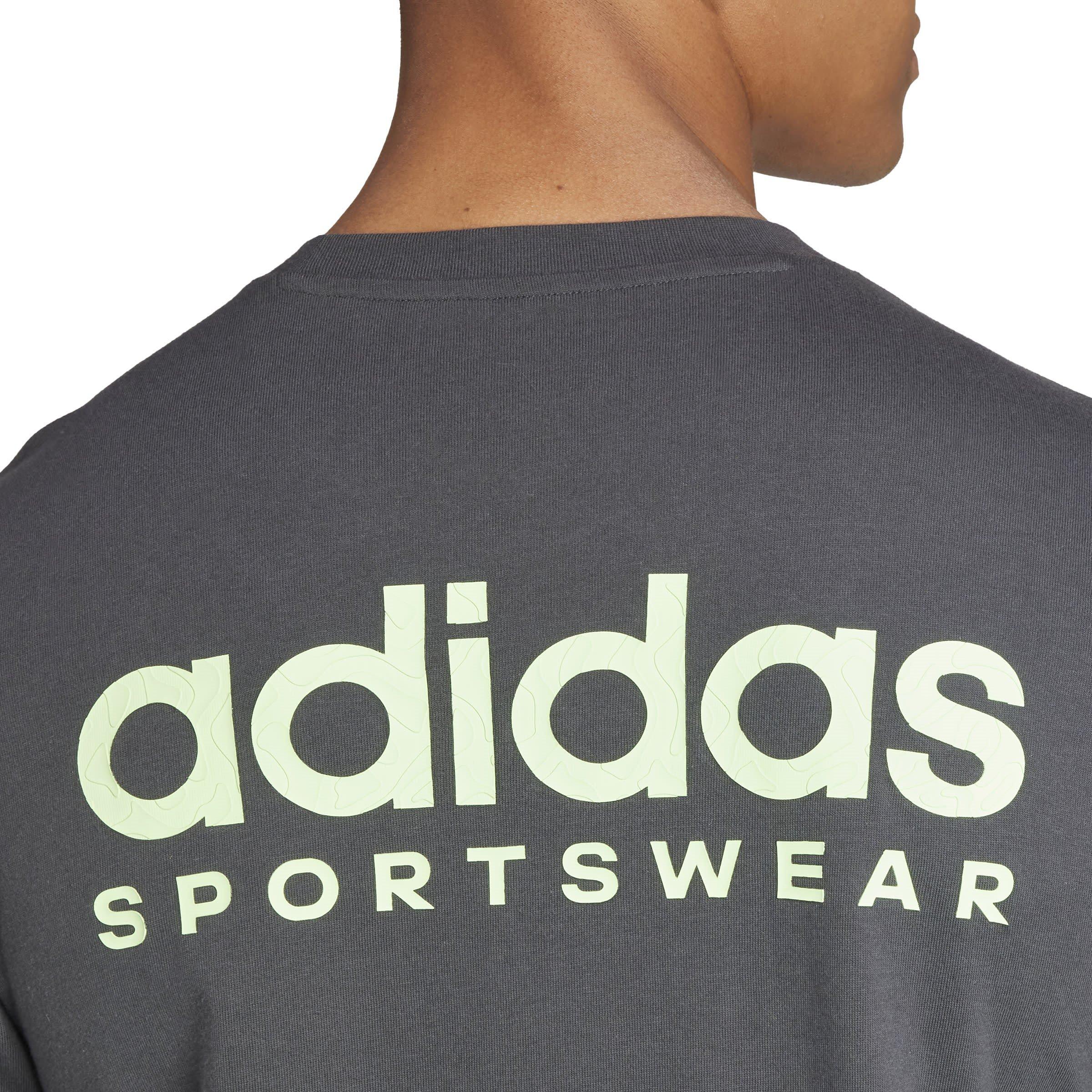 Grijs - adidas - Molded Linear Graphic T-Shirt Mens - 6