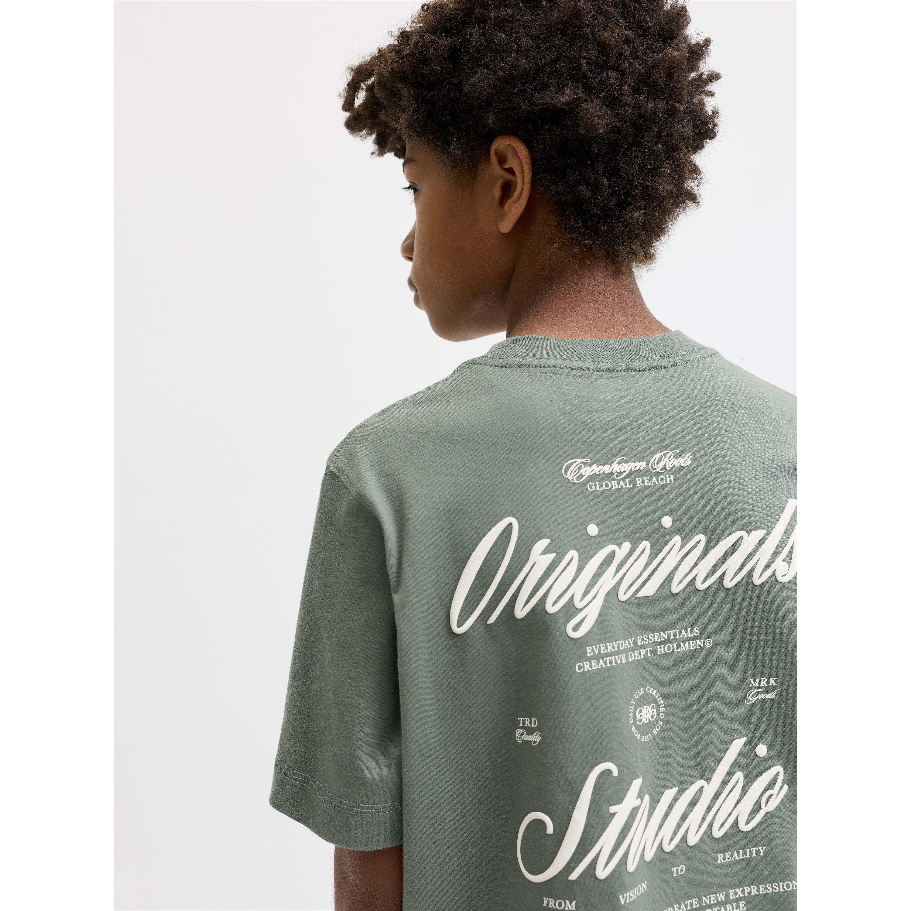 Laurel Wreath - Jack and Jones - Kids' Norrebro Typo Cotton Graphic Crew-Neck Short-Sleeve T-Shirt - 8