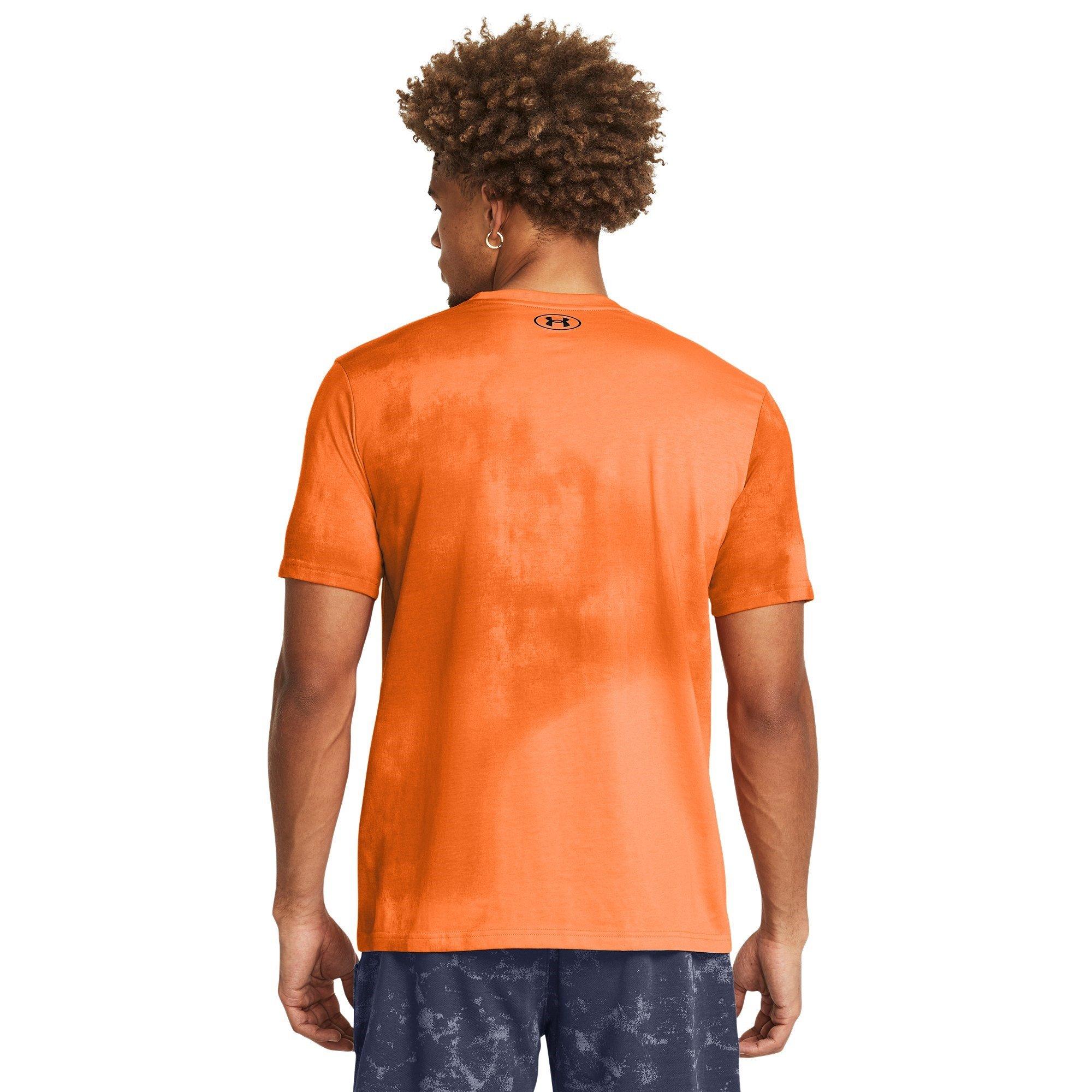 Orange - Under Armour - All Over Print Graphic Regular Fit T-Shirt - 4
