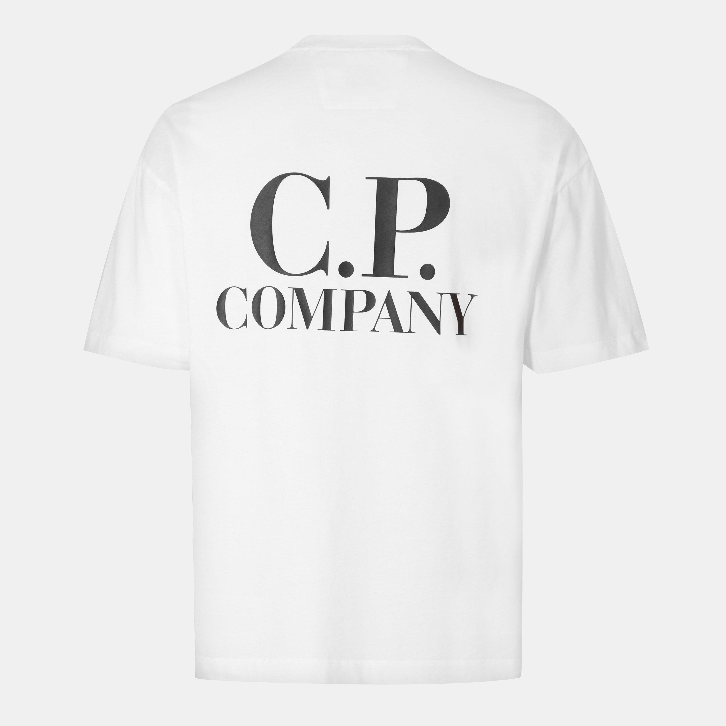 Gauze White 103 - CP Company - Double Logo Tee - 2