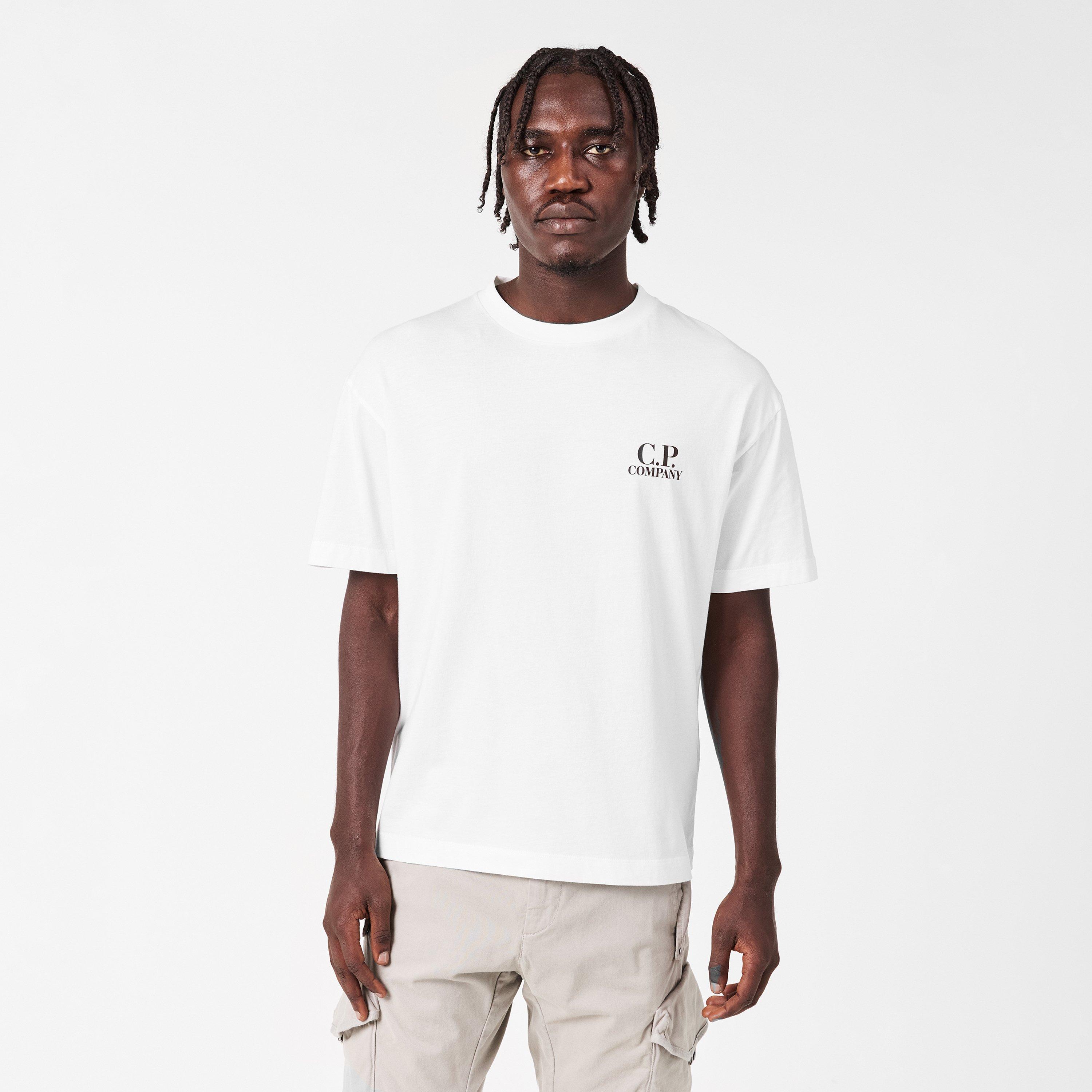 Gauze White 103 - CP Company - Double Logo Tee - 3