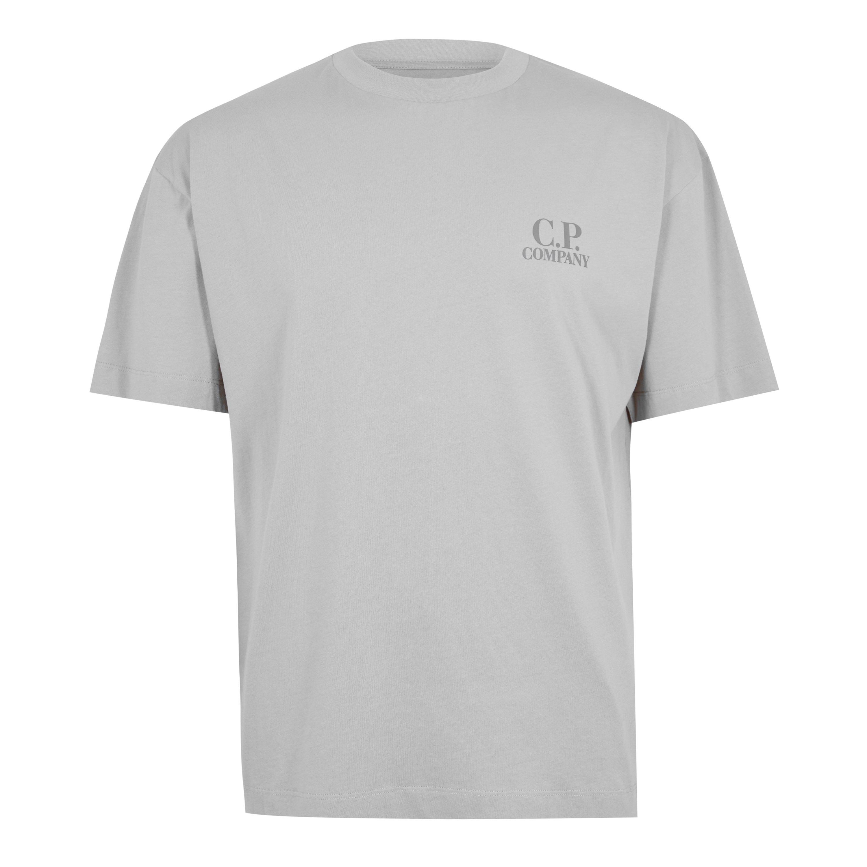 CP Company Double Logo Tee - Dove 904 - Size M (48)