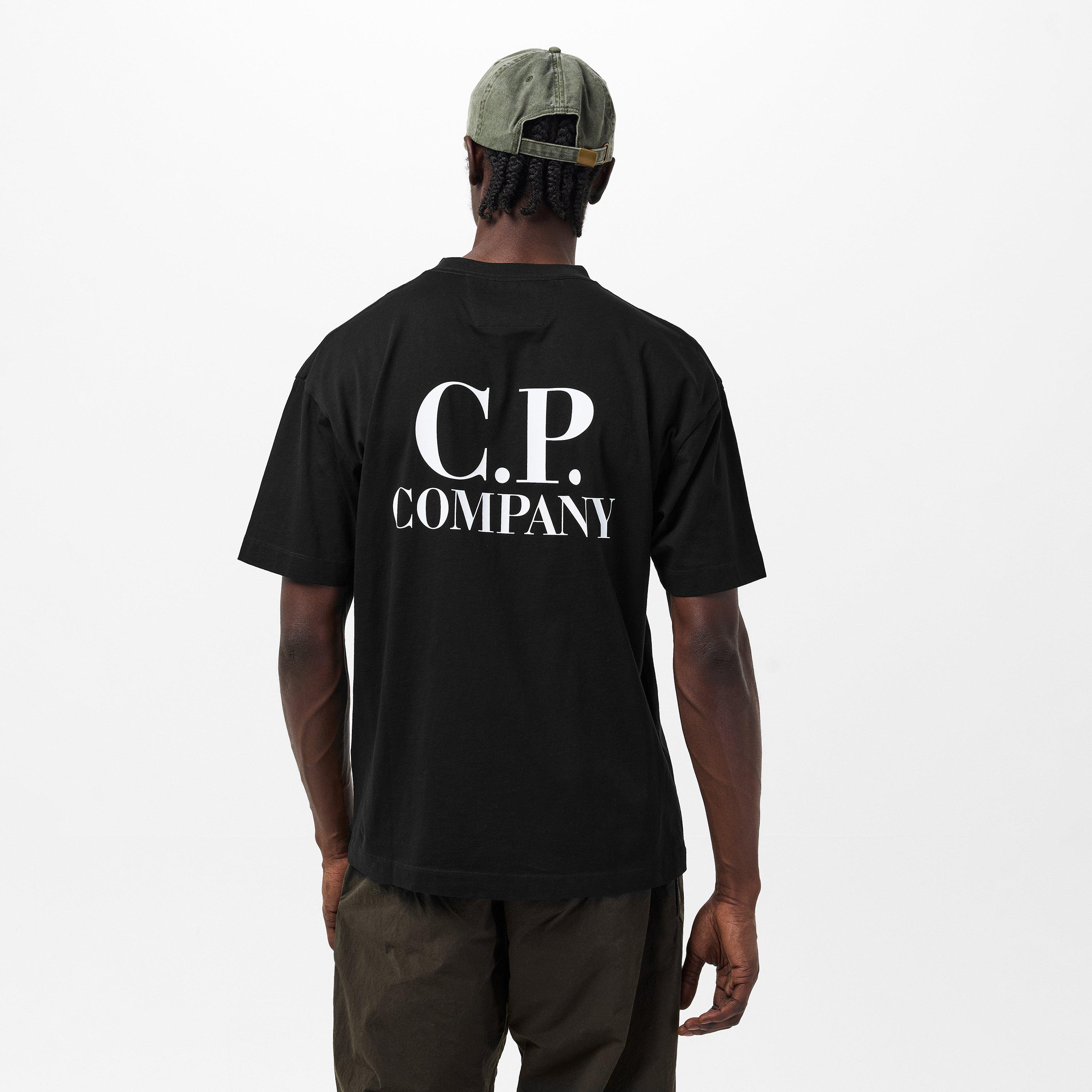 Black 999 - CP Company - Double Logo Tee - 4