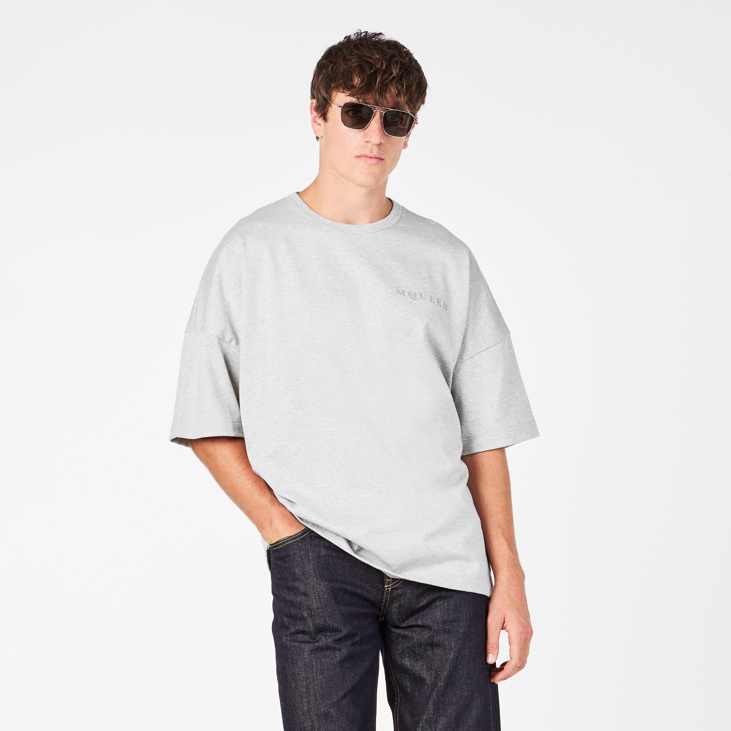 Grey/Grey - Alexander McQueen - Men's Oversized T-Shirt - 3