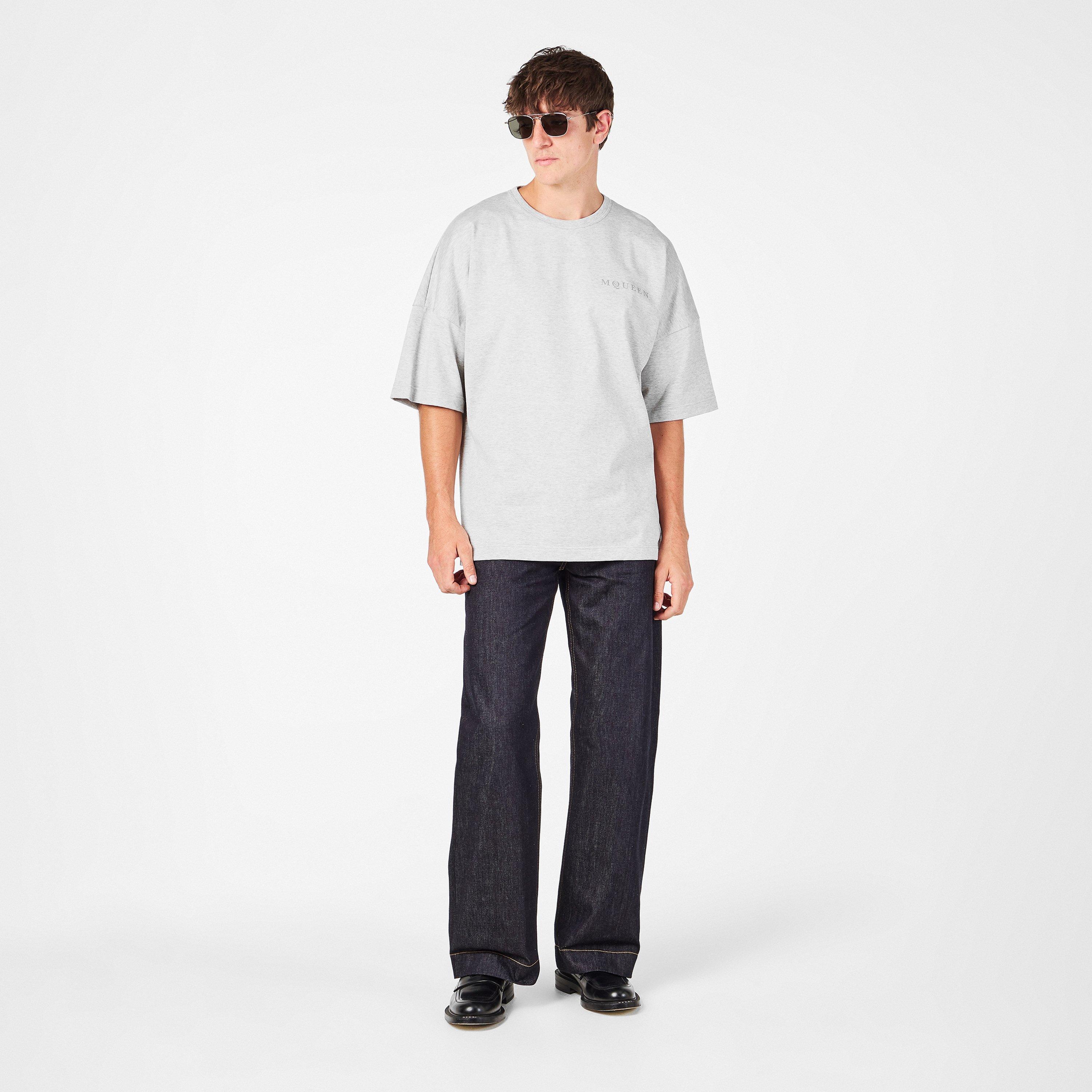 Grey/Grey - Alexander McQueen - Men's Oversized T-Shirt - 6