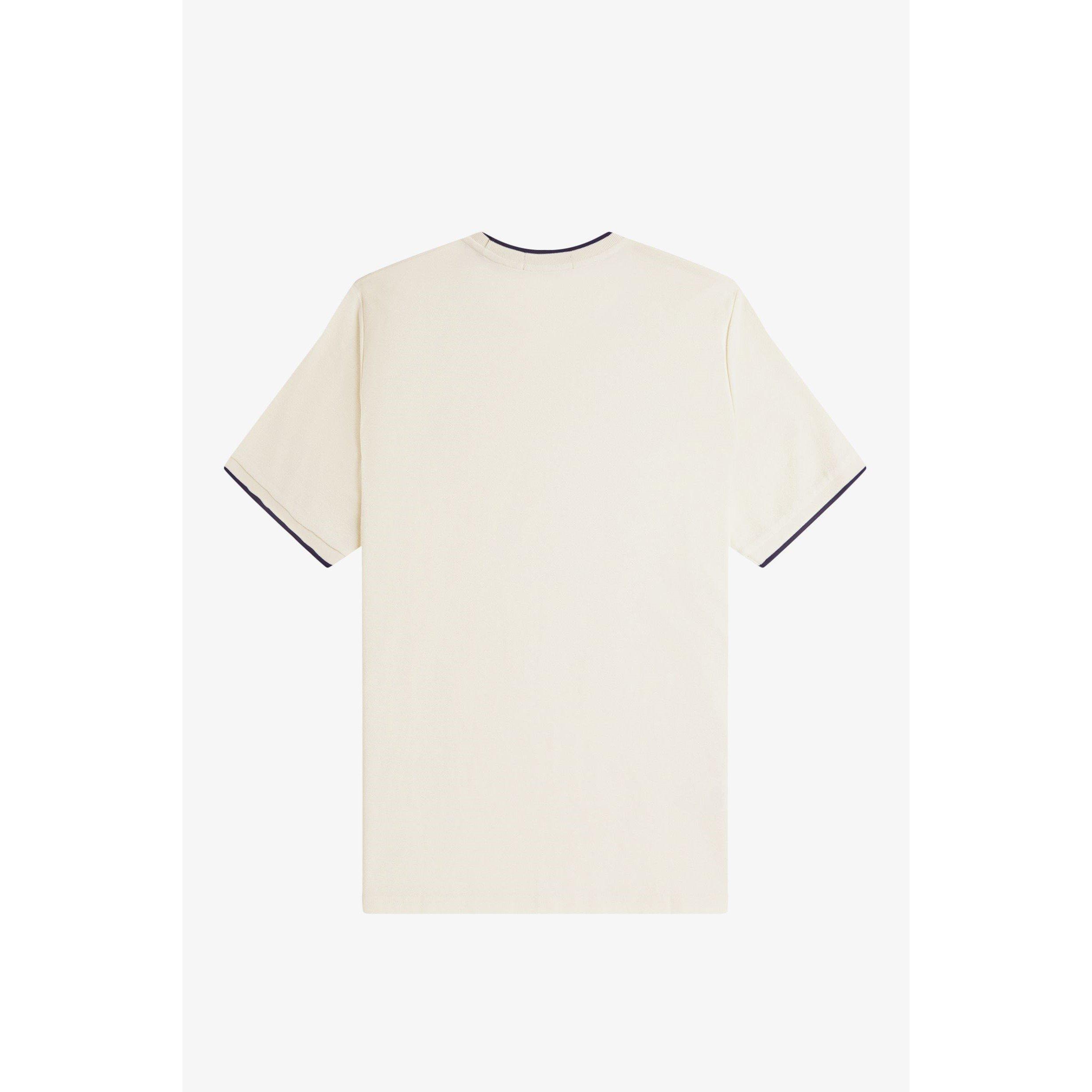 Ecru 560 - Fred Perry - Men's Regular Fit Crepe Pique T-Shirt - 2