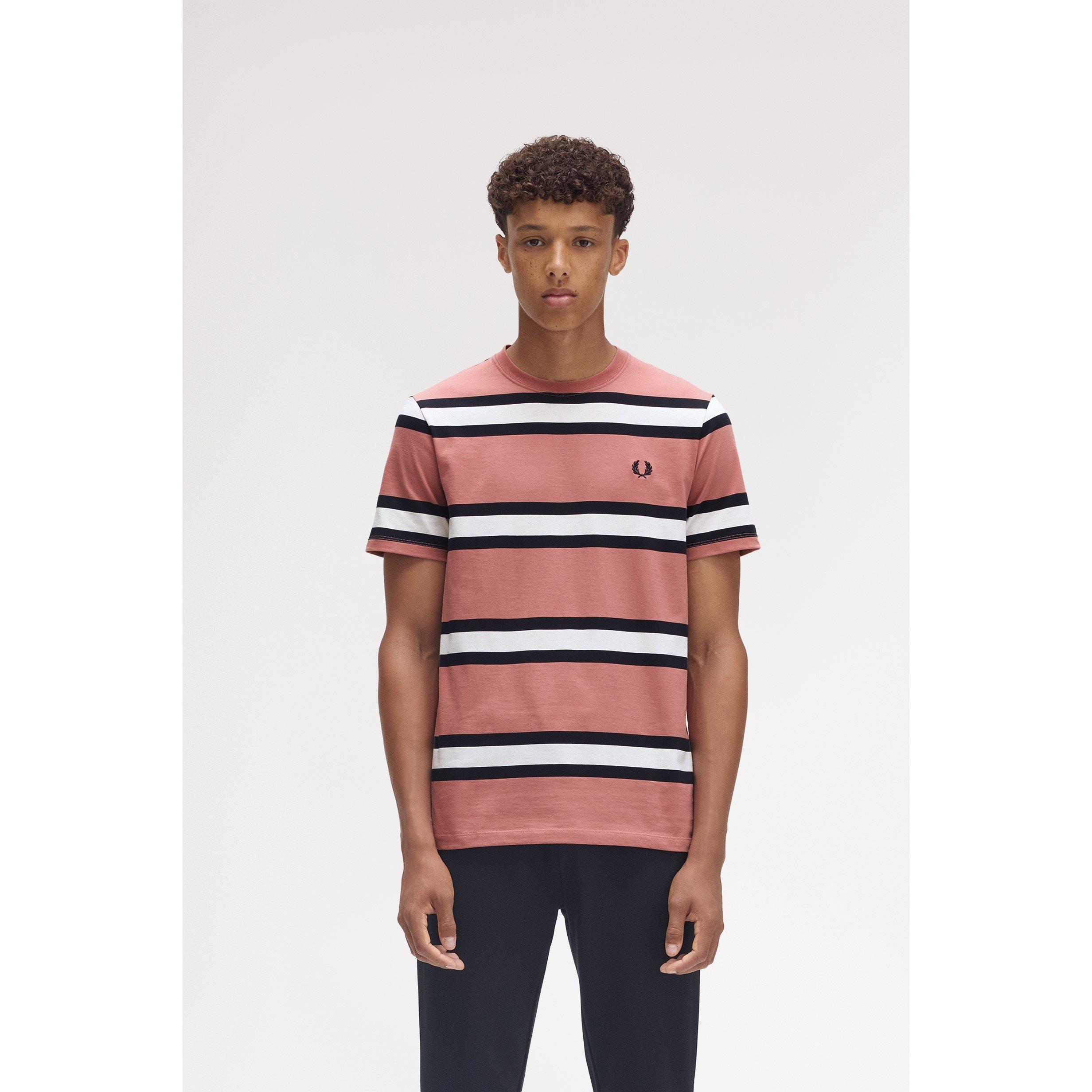 Putty Pink X90 - Fred Perry - Men's Bold Stripe Regular Fit T-Shirt - 3