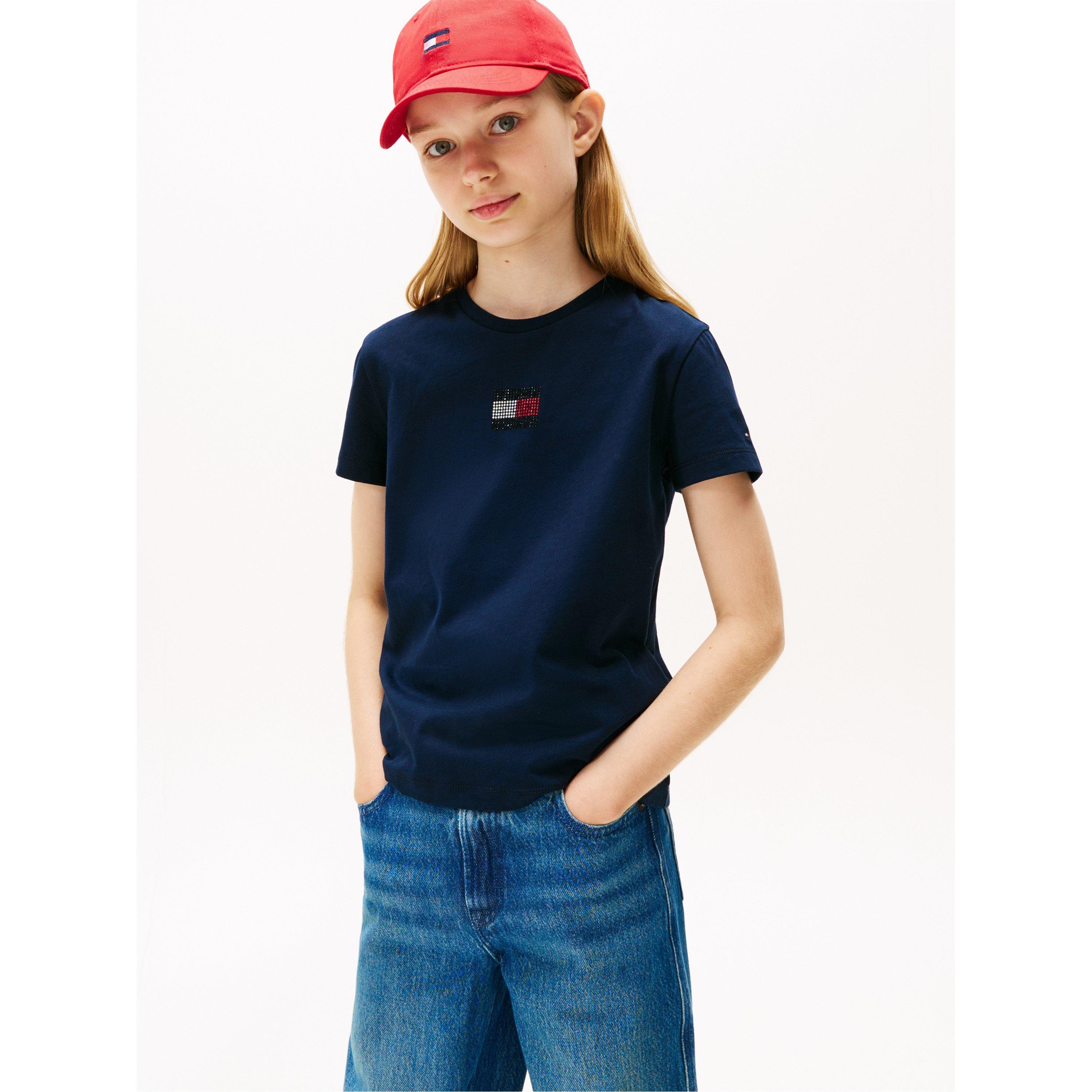 Blu Notte C1G - Tommy Hilfiger - Kids' Diamante Regular Fit T-Shirt - 2