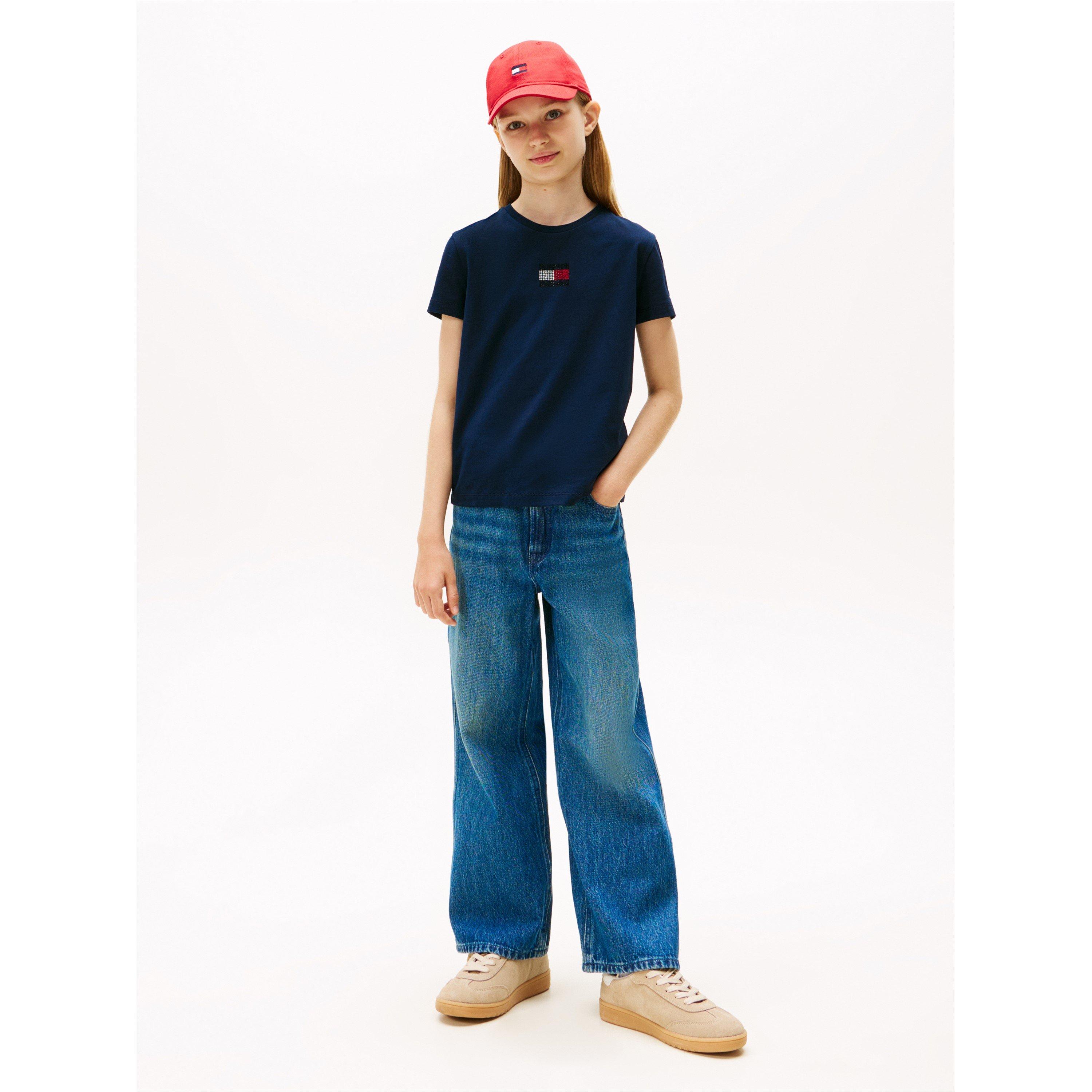 Blu Notte C1G - Tommy Hilfiger - Kids' Diamante Regular Fit T-Shirt - 3